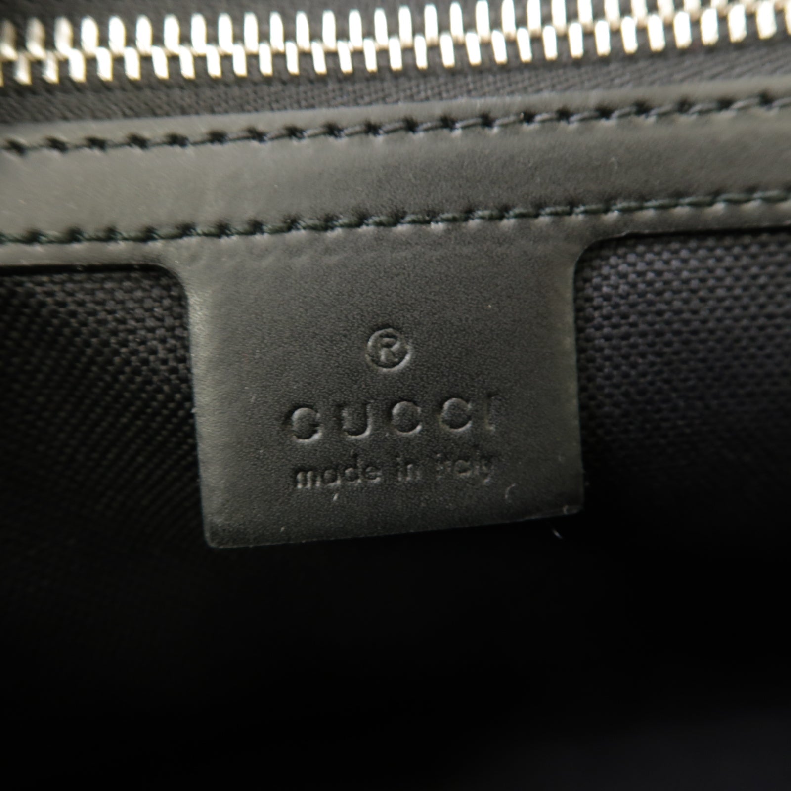 GUCCI 塗層帆布GG Waist Bag銀扣腰包黑色