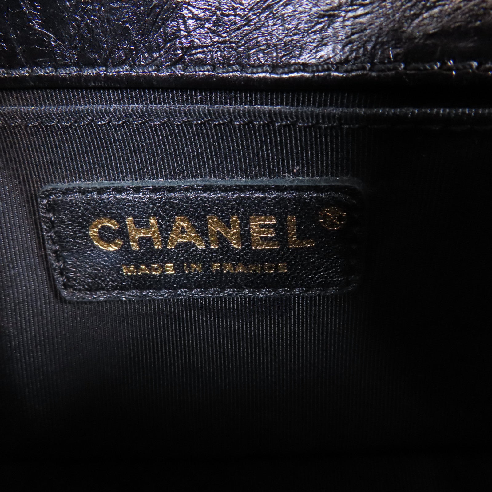 CHANEL 【激減優惠】菱格牛皮皮革Boy Chanel金扣鏈帶肩背袋黑色