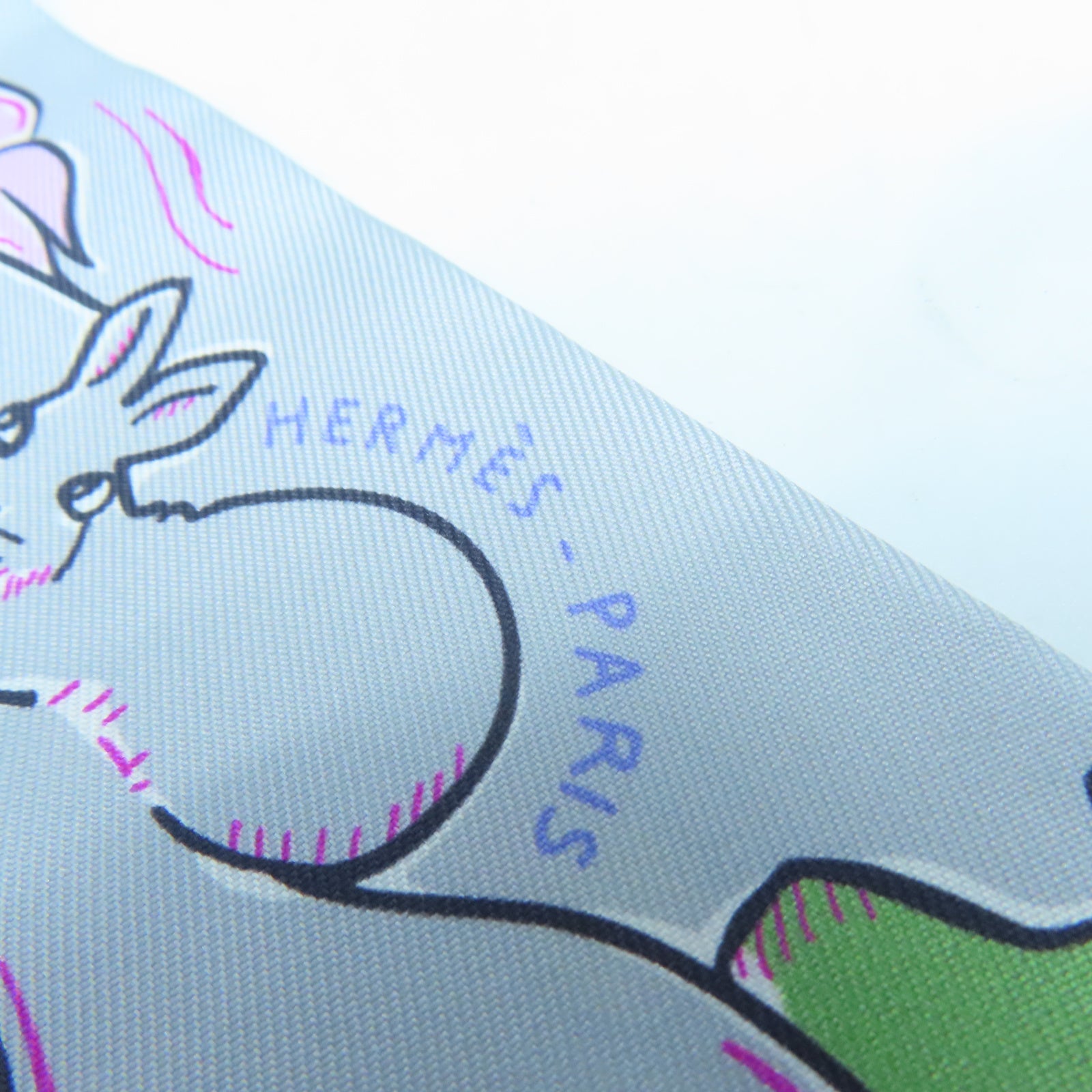 HERMES 【激減優惠】絲質Twilly Scarf絲巾藍色