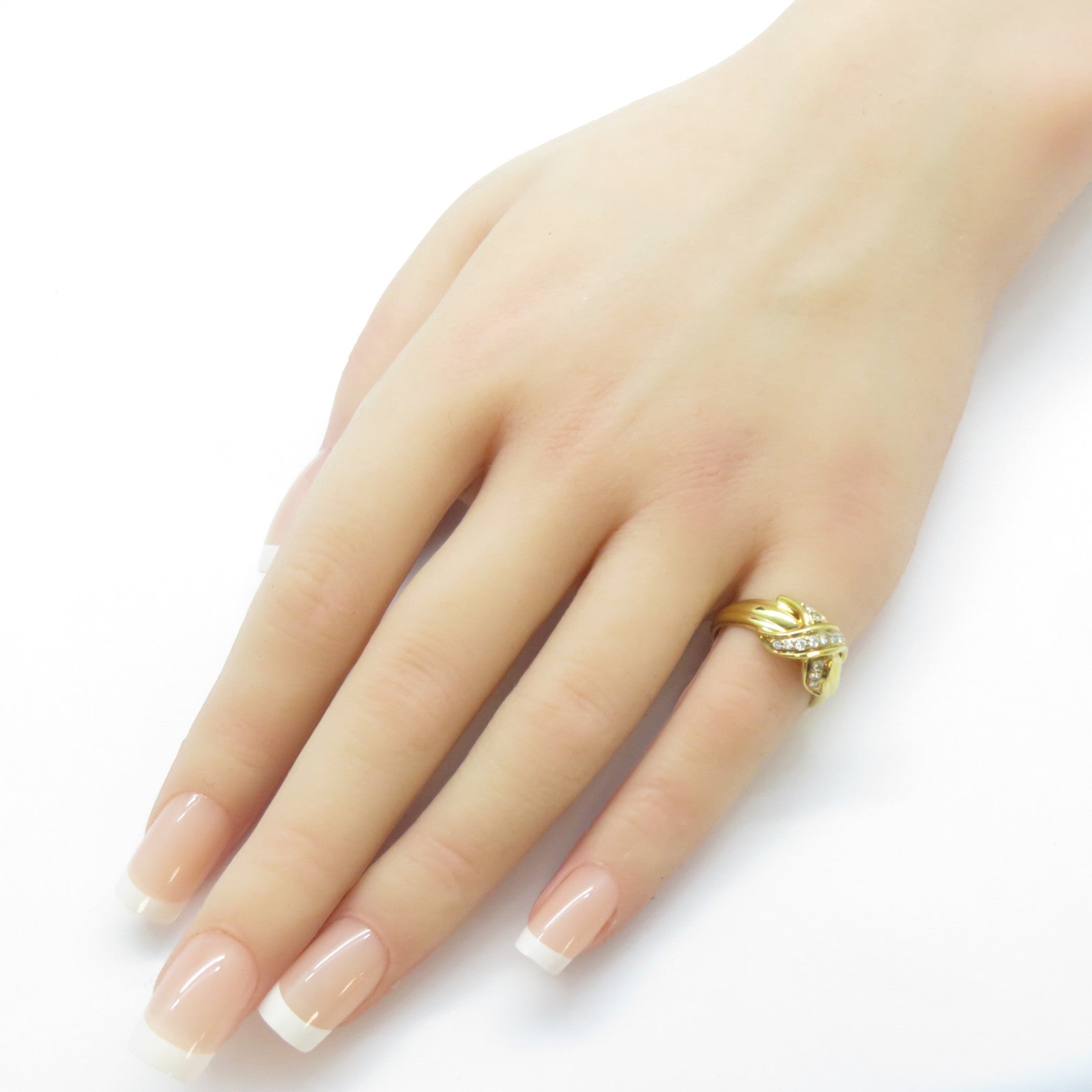 TIFFANY＆CO 18K黃金Diamond Ring鑽石戒指US#5