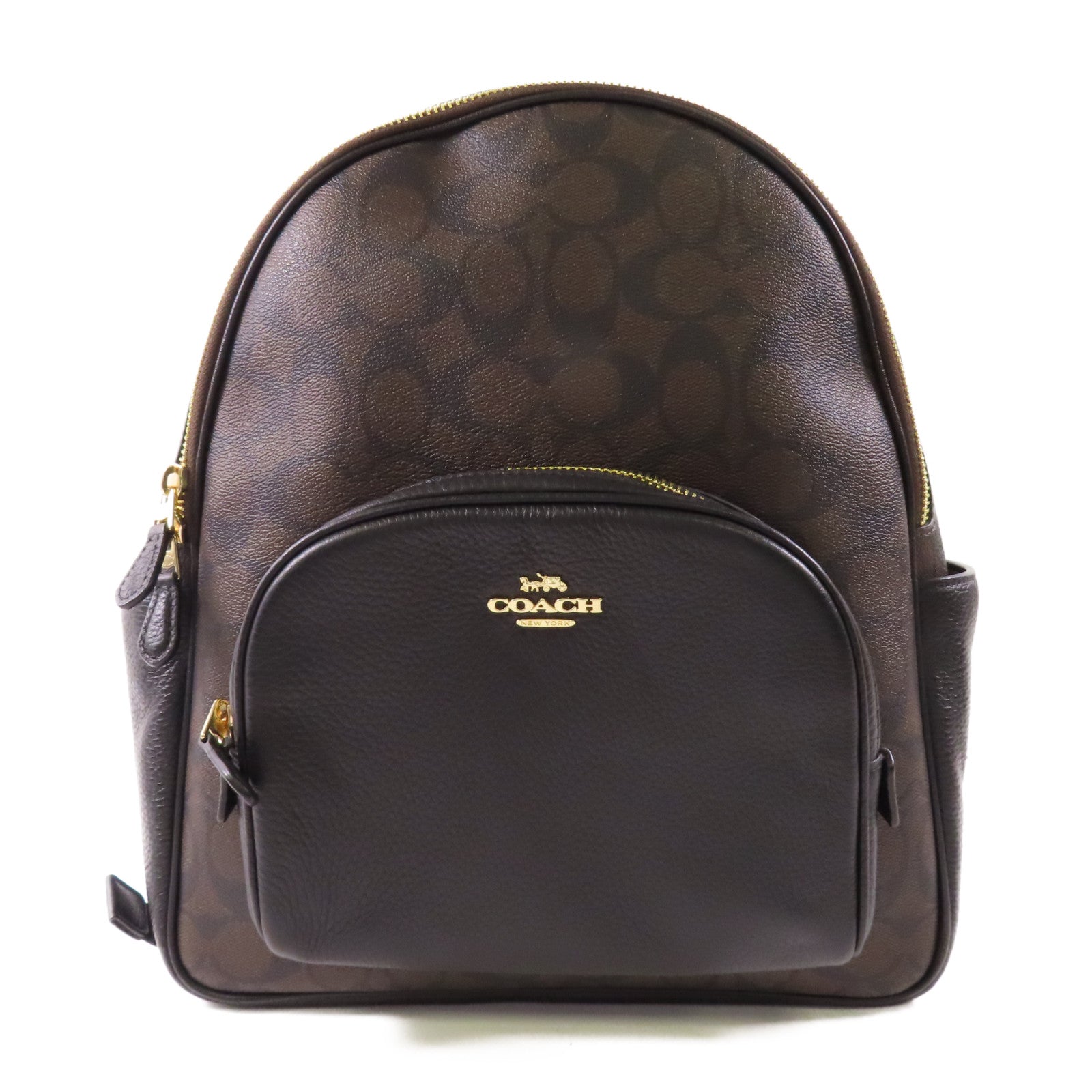 COACH 塗層帆布Rucksack金扣背包