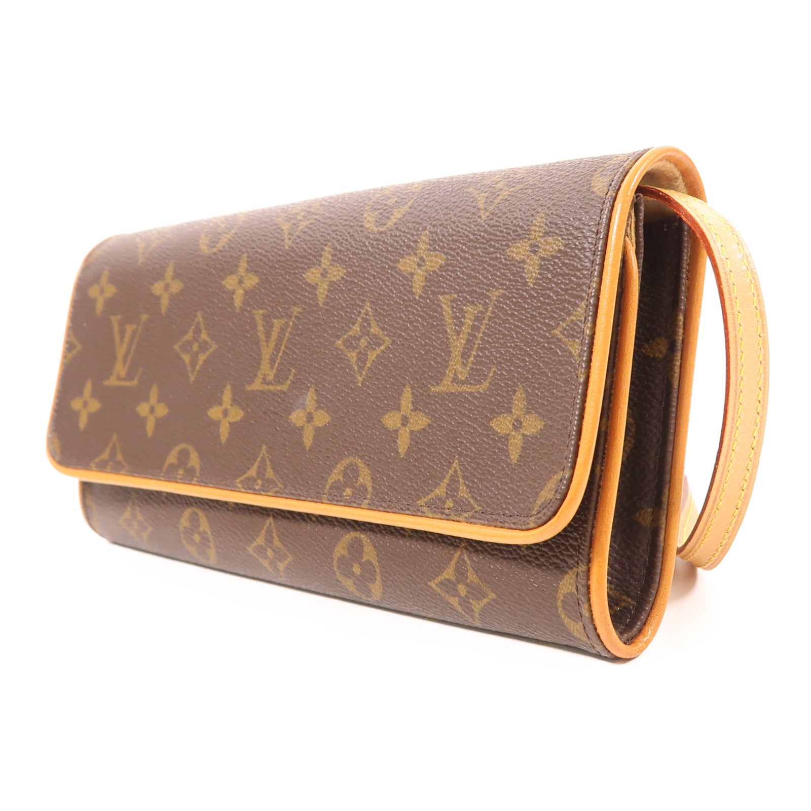 LOUIS VUITTON LV GHW Pochette Twin GM Shoulder Bag M51852 Monogram Brown