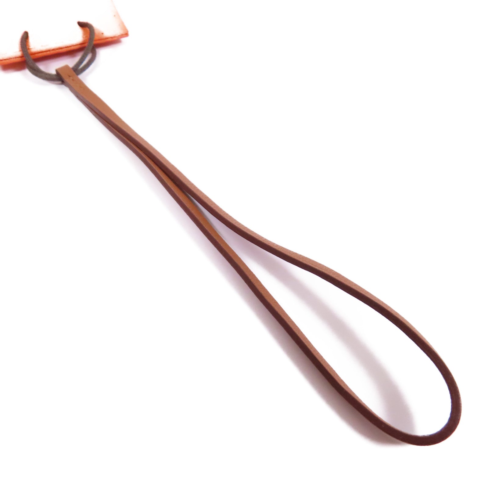 HERMES Swift皮革Shopping Bag Charm掛飾93 Orange經典橘