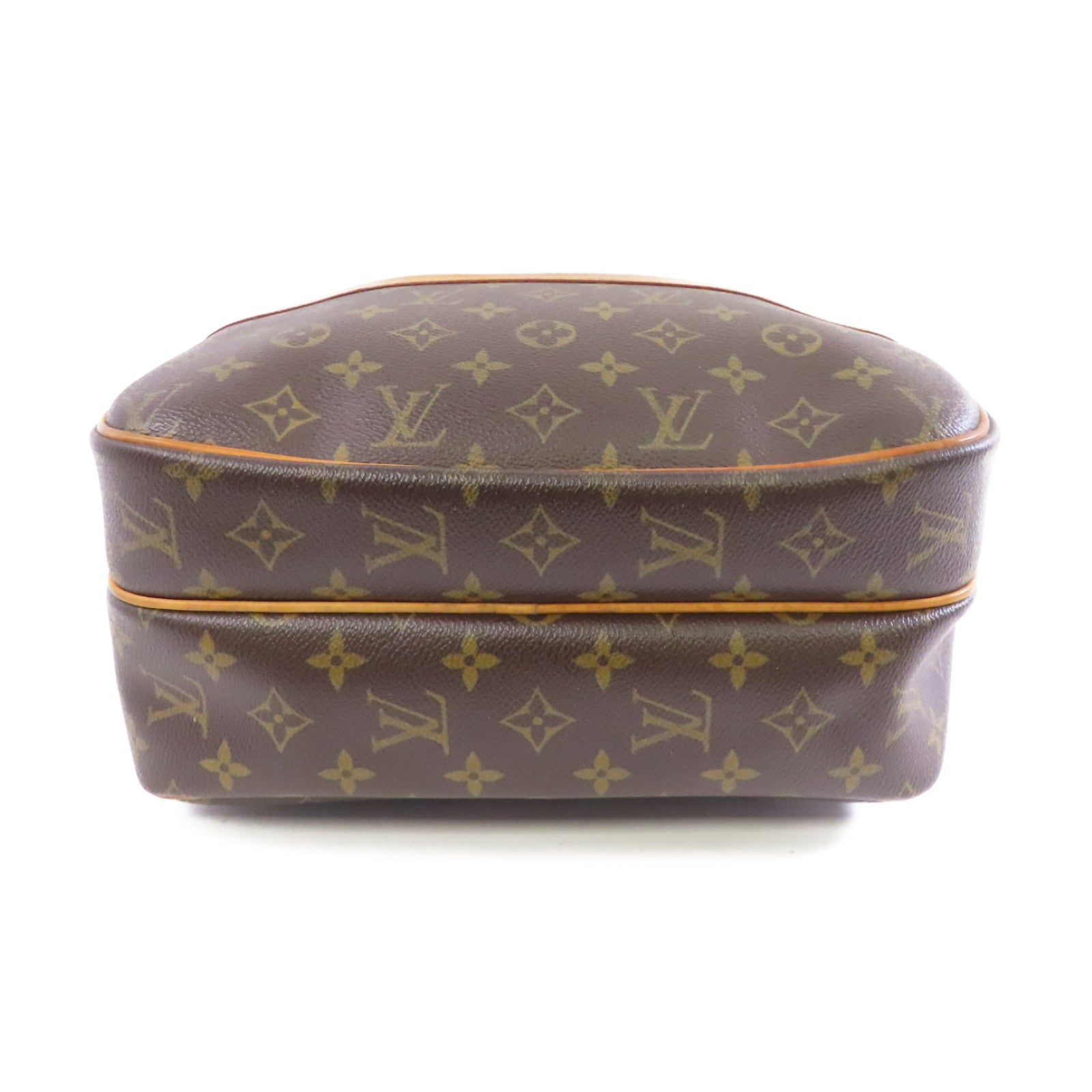 LOUIS VUITTON Monogram Reporter PM金扣肩背袋啡色
