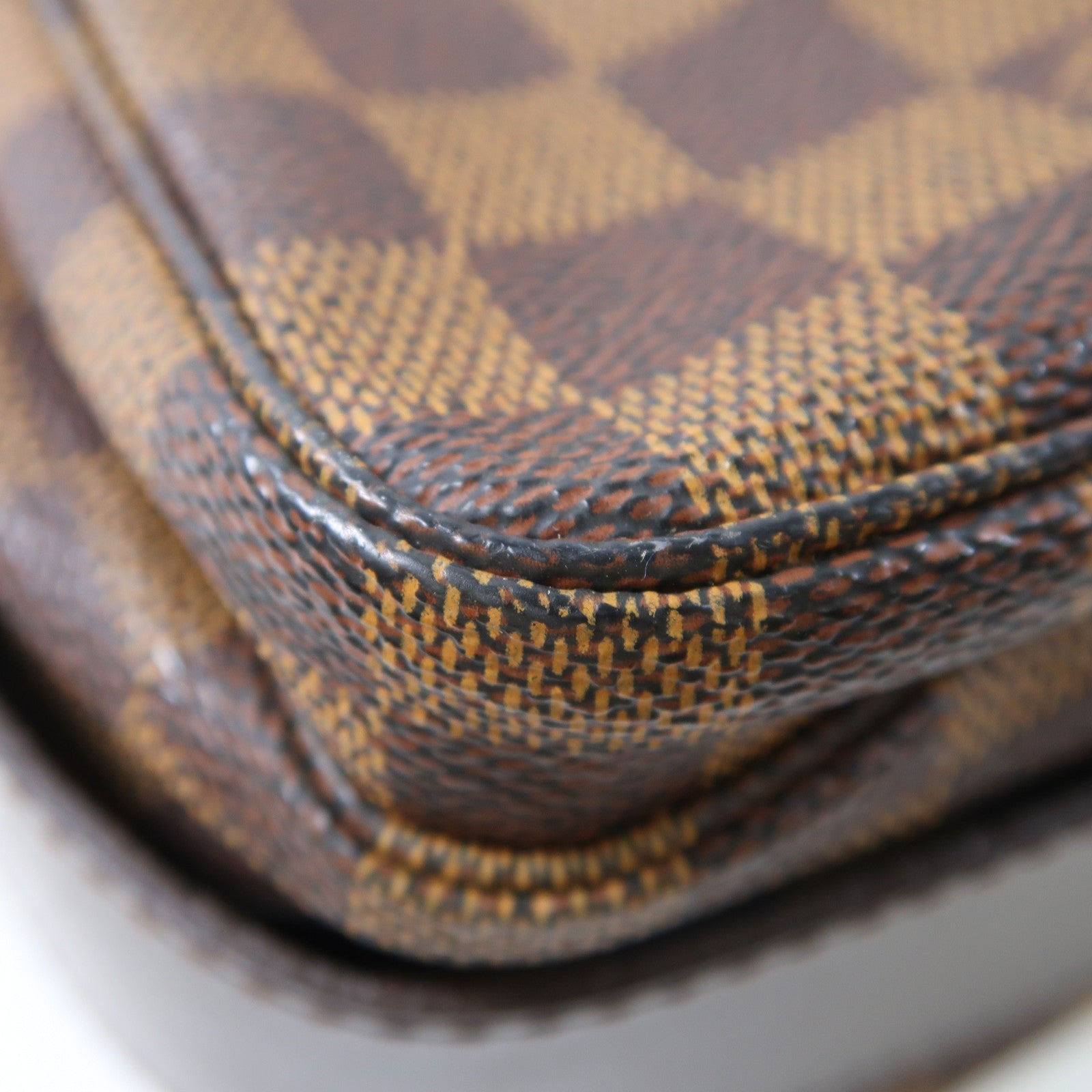 LOUIS VUITTON Damier Naviglio金扣肩背袋啡色