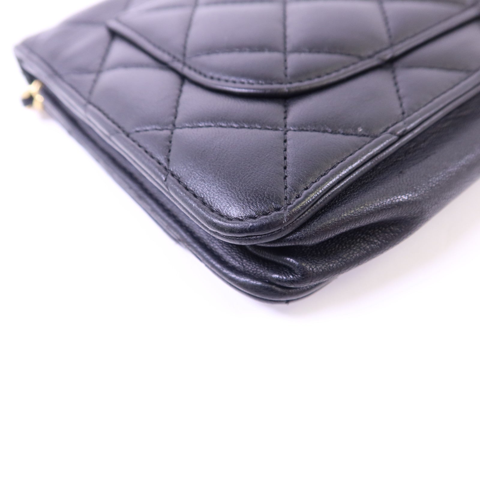 CHANEL 羊皮皮革WOC Wallet On Chain金扣鏈帶肩背袋