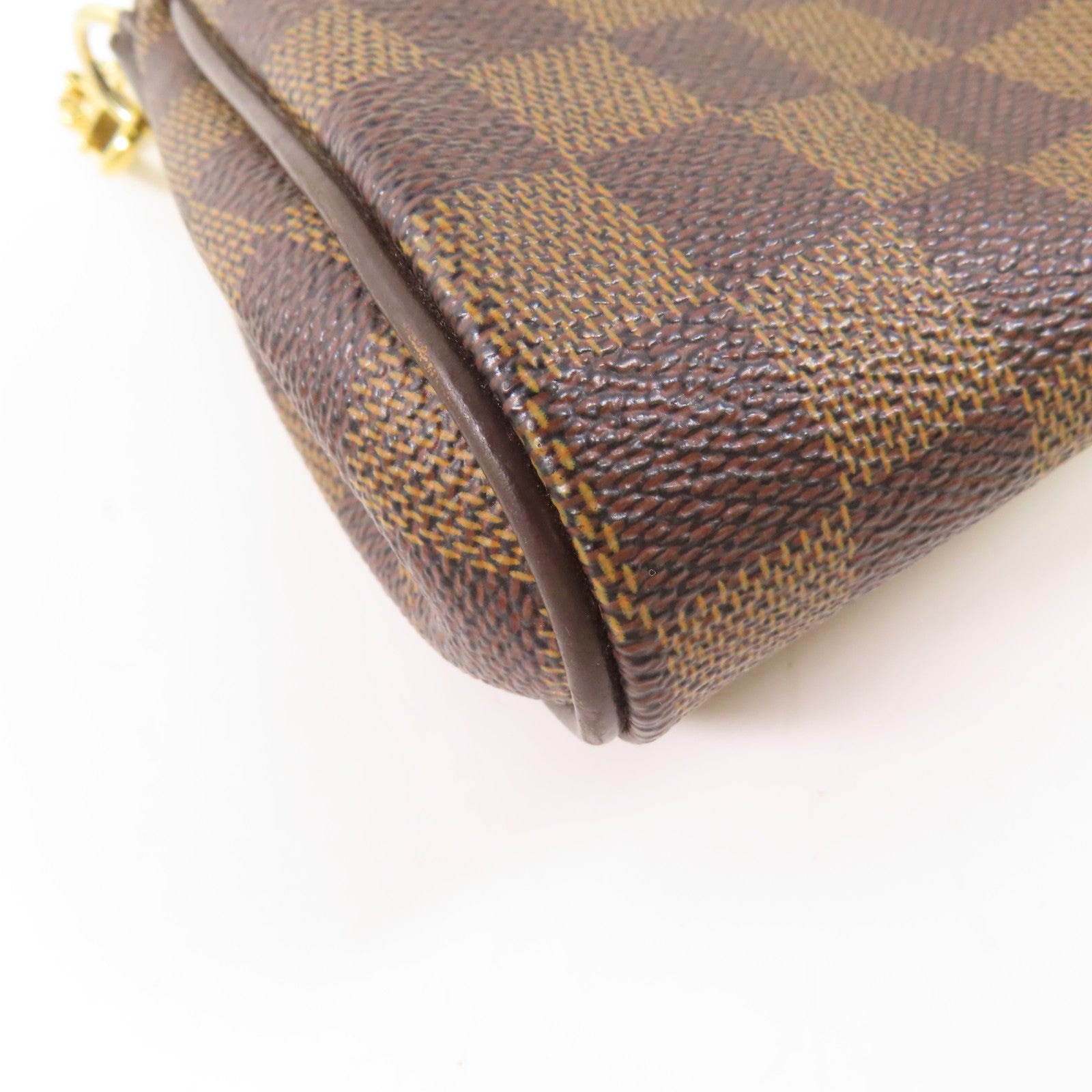 LOUIS VUITTON Damier Eva金扣手挽肩背兩用袋棕色