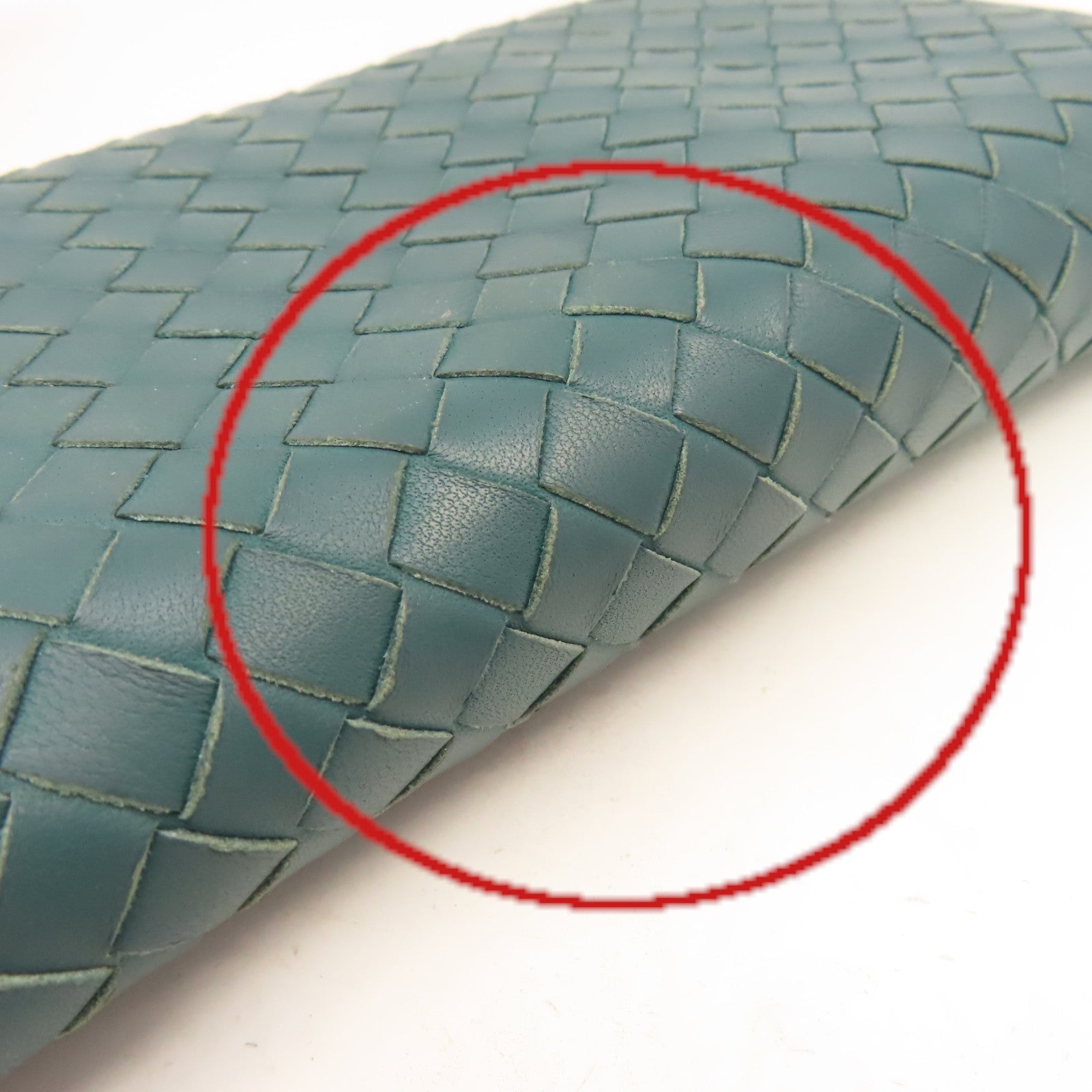 BOTTEGA VENETA 織紋皮革Zipper Long Wallet拉鏈長錢包綠色
