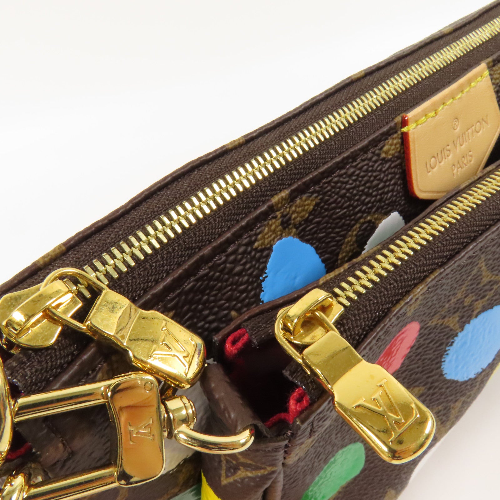 LOUIS VUITTON Monogram LV X YK Pochette金扣手挽肩背兩用袋