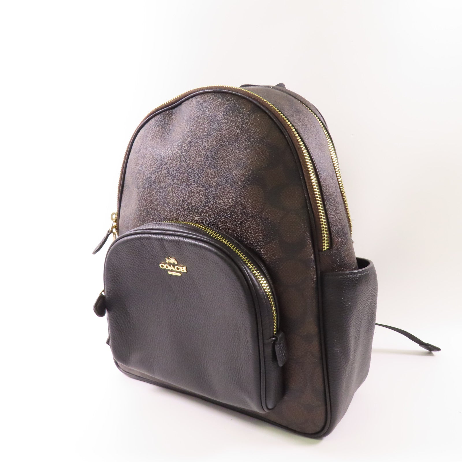 COACH 塗層帆布Rucksack金扣背包