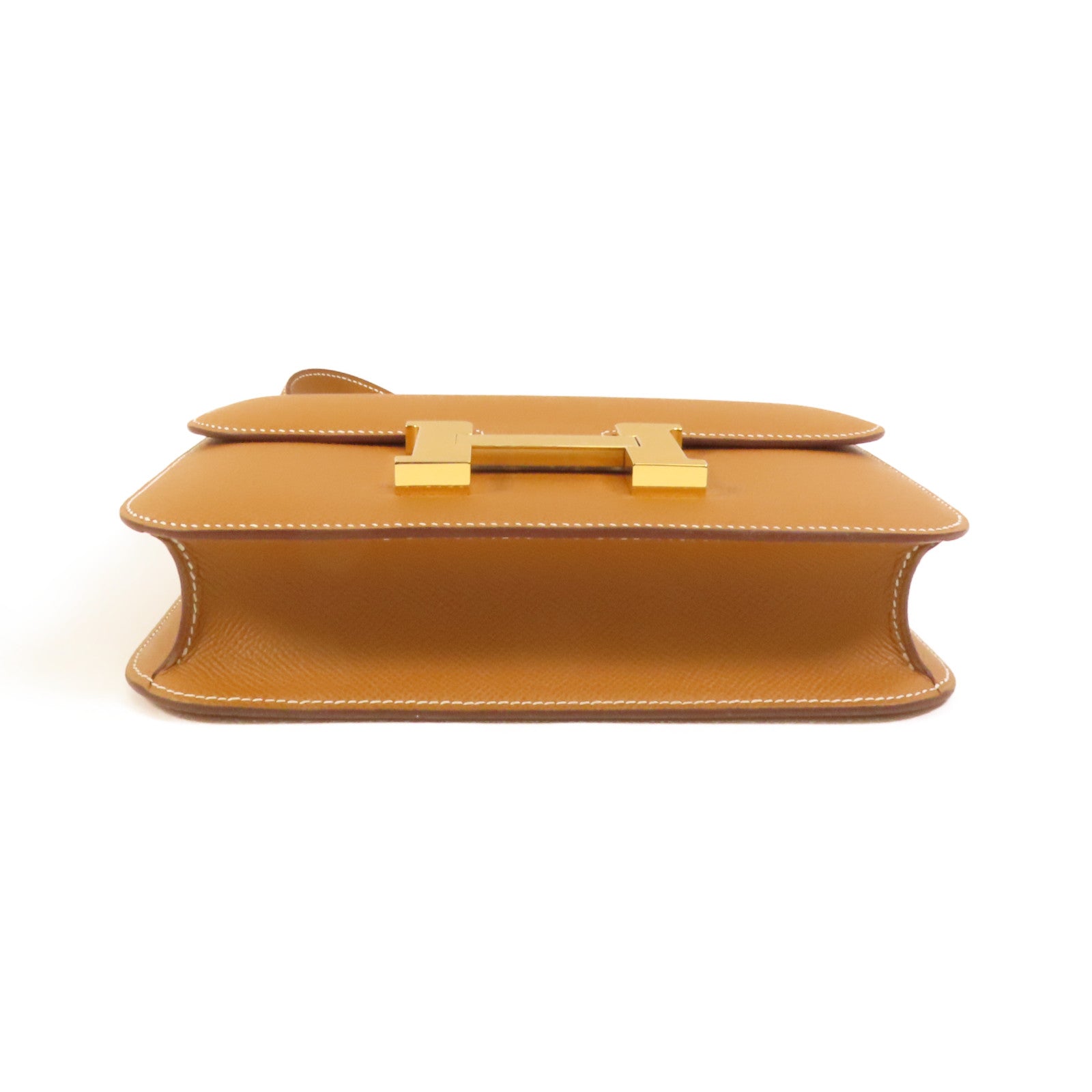 HERMES Epsom皮革Constance 24金扣肩背袋Gold