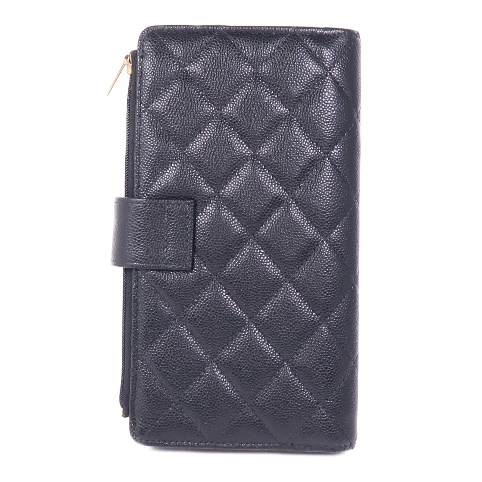 CHANEL 牛皮皮革Long Wallet金扣長錢包