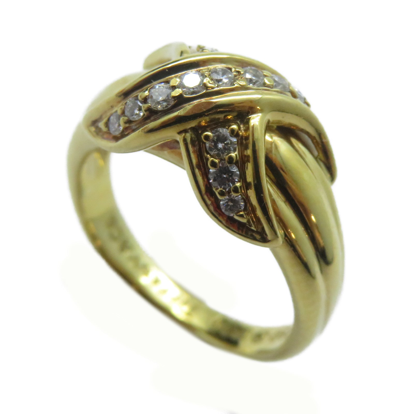 TIFFANY＆CO 18K黃金Diamond Ring鑽石戒指US#5