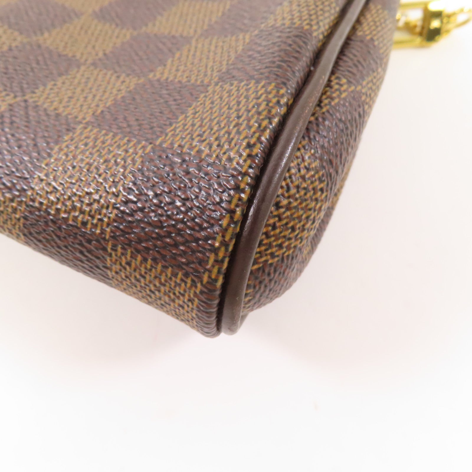 LOUIS VUITTON Damier Eva金扣手挽肩背兩用袋棕色