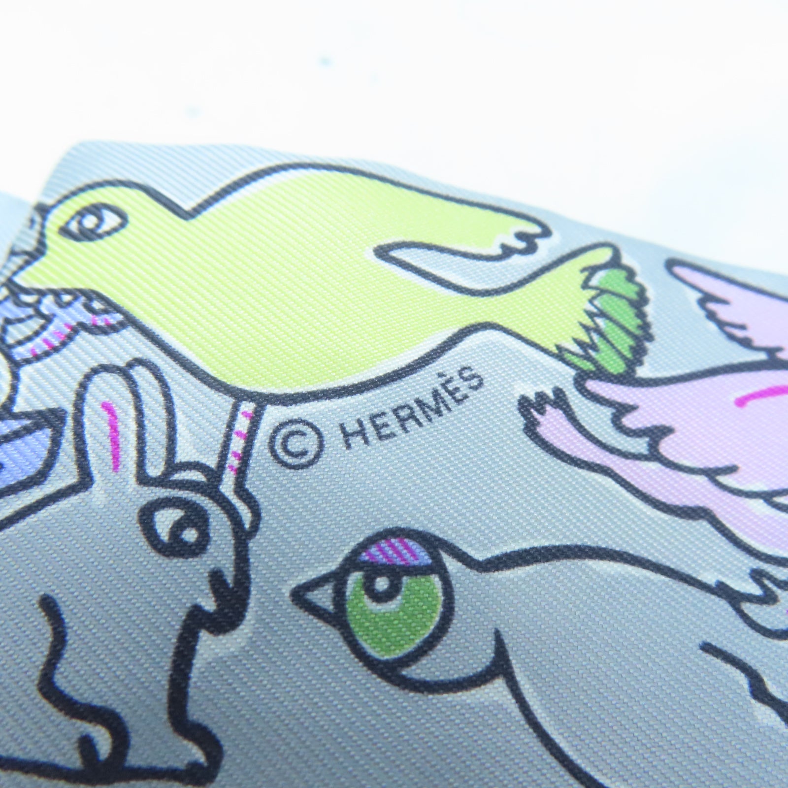 HERMES 【激減優惠】絲質Twilly Scarf絲巾藍色