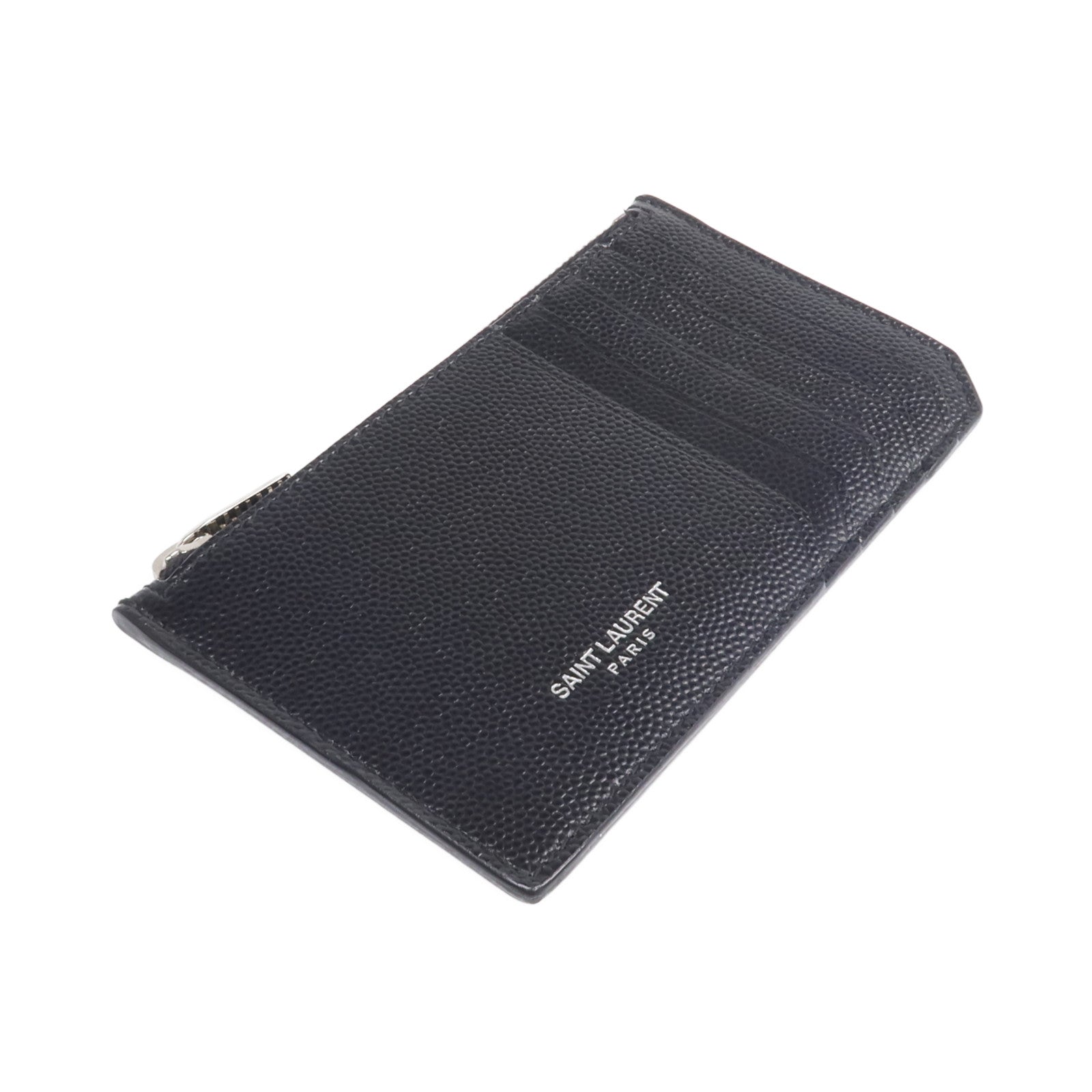 SAINT LAURENT 牛皮皮革Card Case銀扣卡片套