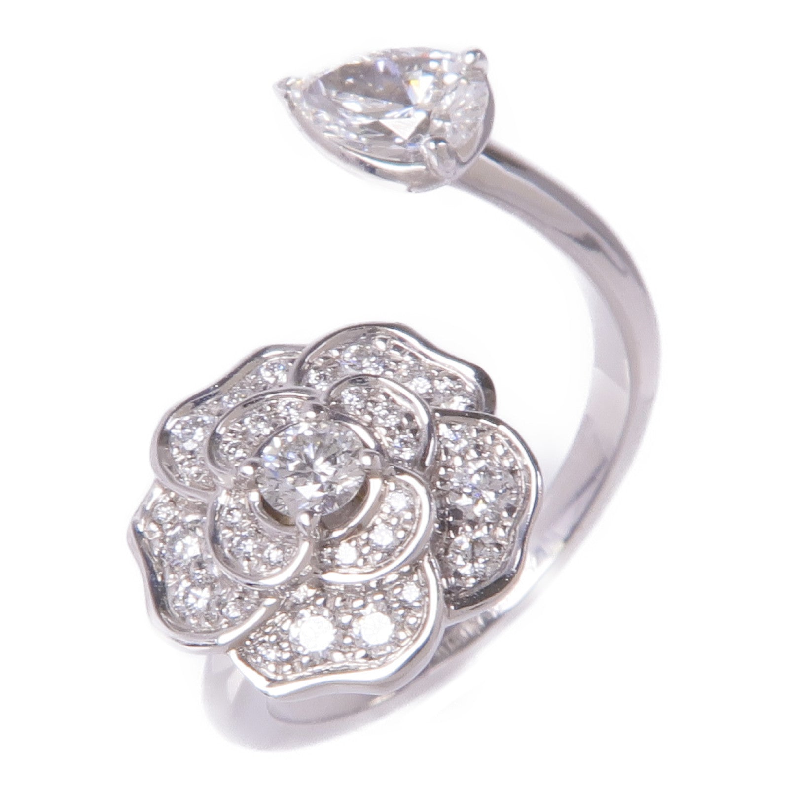 CHANEL 18K白金Cameila Precieux Ring鑽石戒指Chanel#52/US#6
