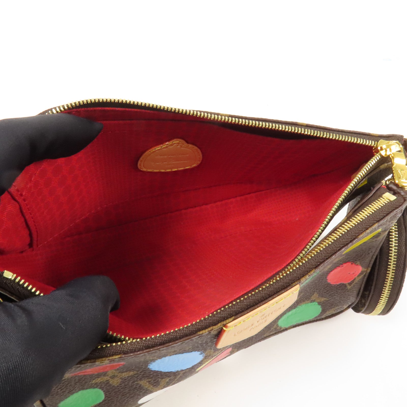 LOUIS VUITTON Monogram LV X YK Pochette金扣手挽肩背兩用袋