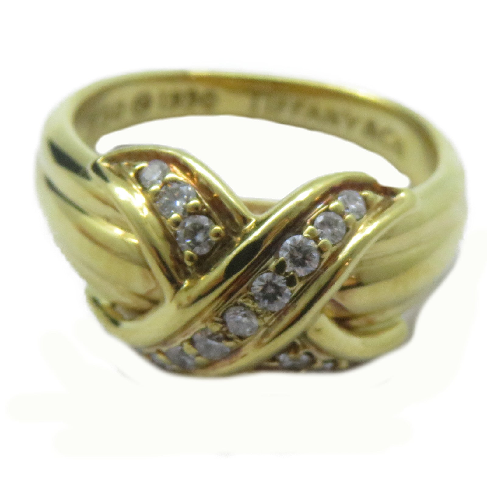 TIFFANY＆CO 18K黃金Diamond Ring鑽石戒指US#5