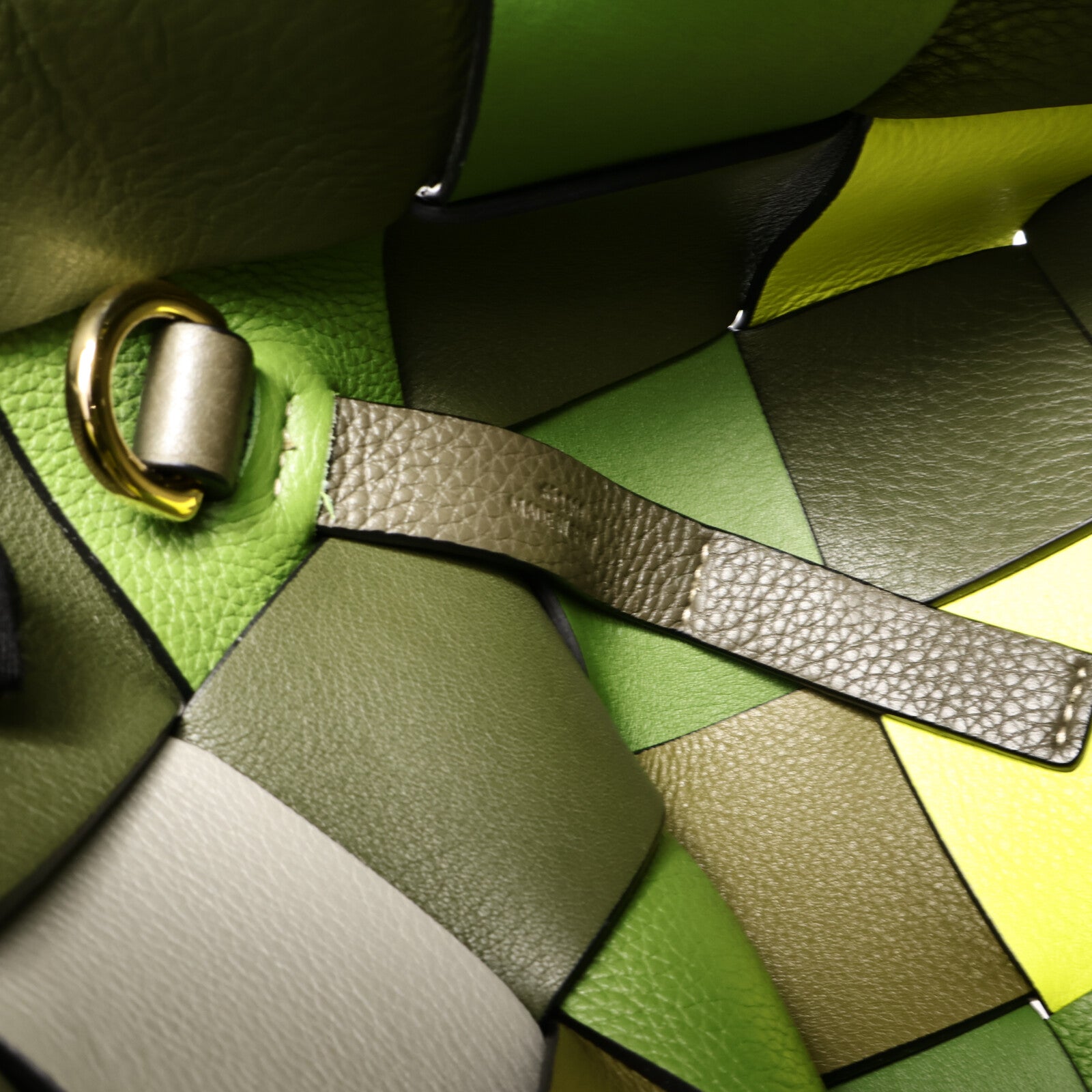 LOEWE 牛皮皮革Woven Basket手挽肩背兩用袋