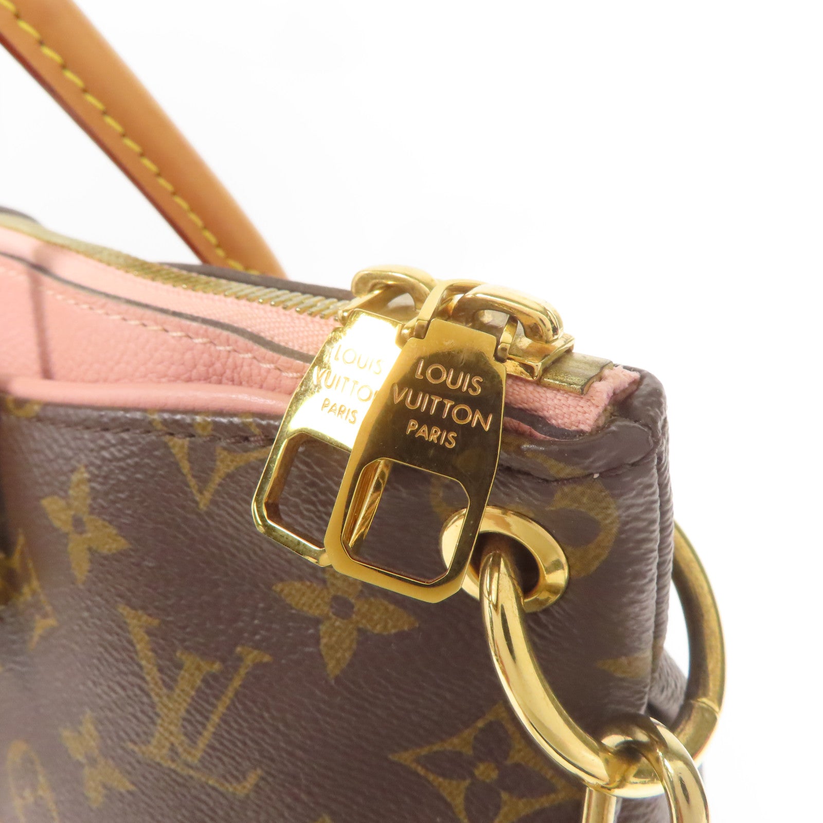 LOUIS VUITTON LV GHW Pallas MM 2way Shoulder Bag M43400 Monogram Brown/Pink