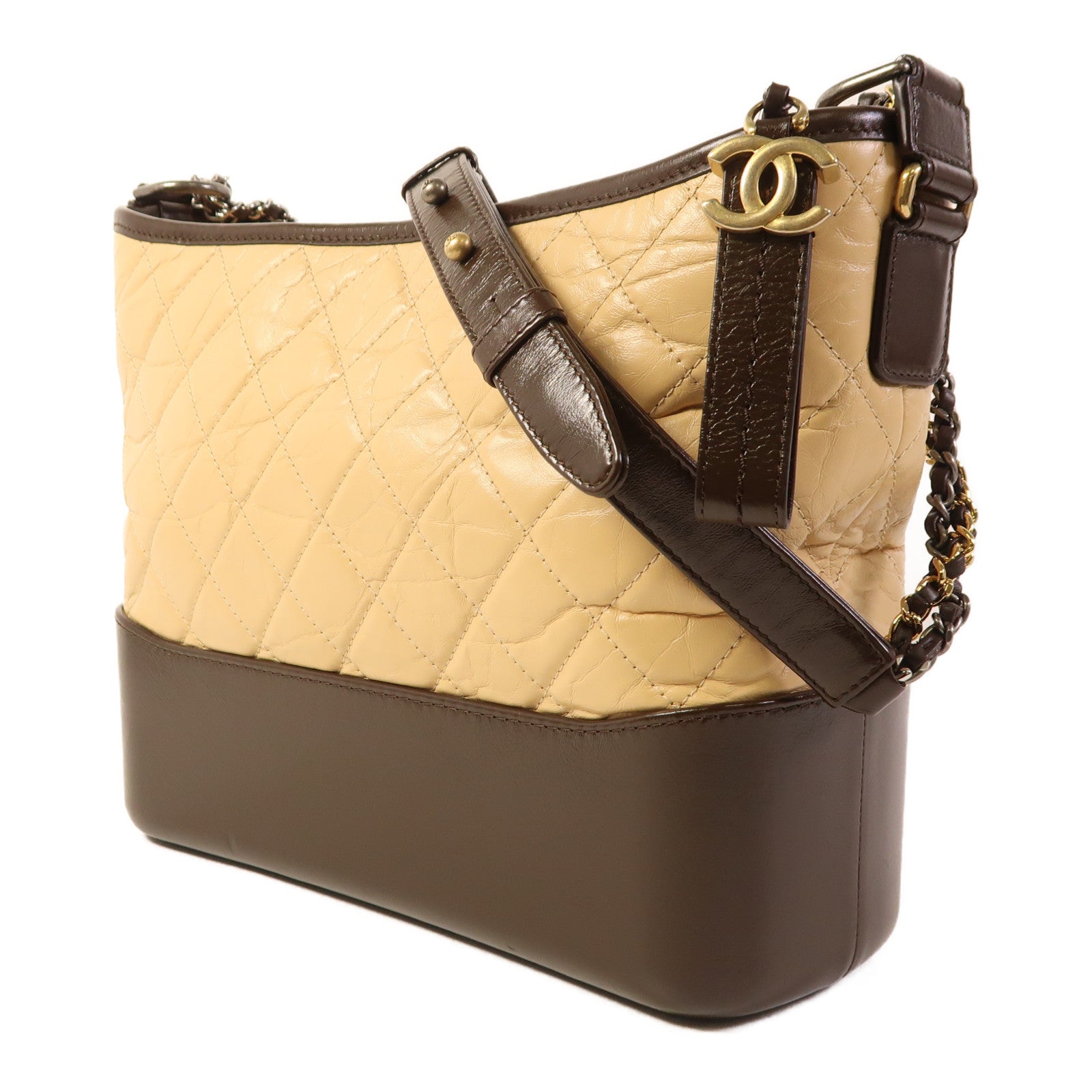 CHANEL 牛皮皮革Gabrielle Large鏈帶肩背袋