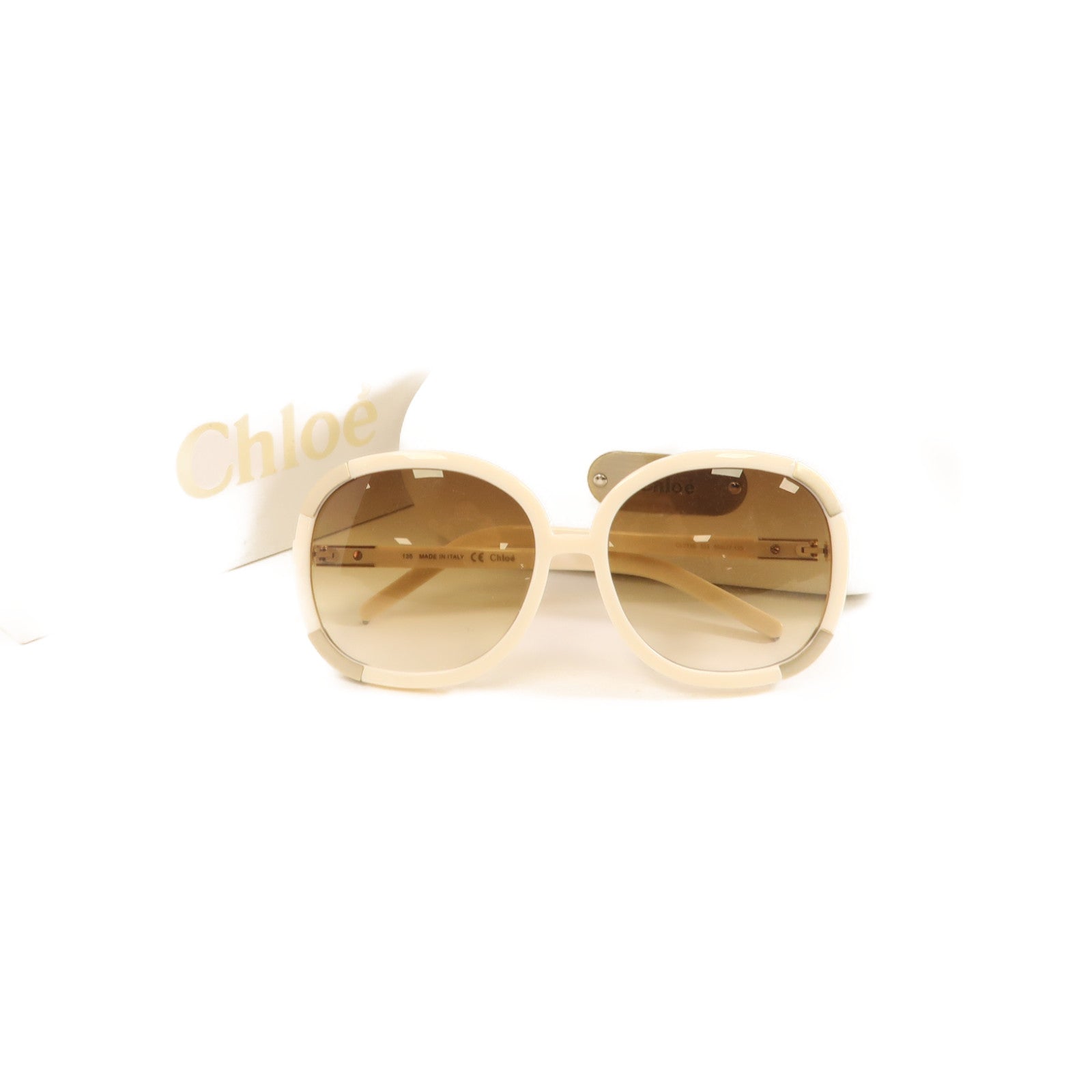 Chloe PVC Sunglasses太陽眼鏡白色/黃色