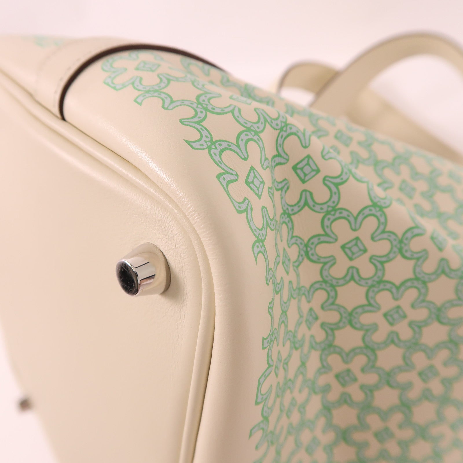 HERMES Swift皮革Lucky Daisy Picotin PM銀扣手挽袋Nata