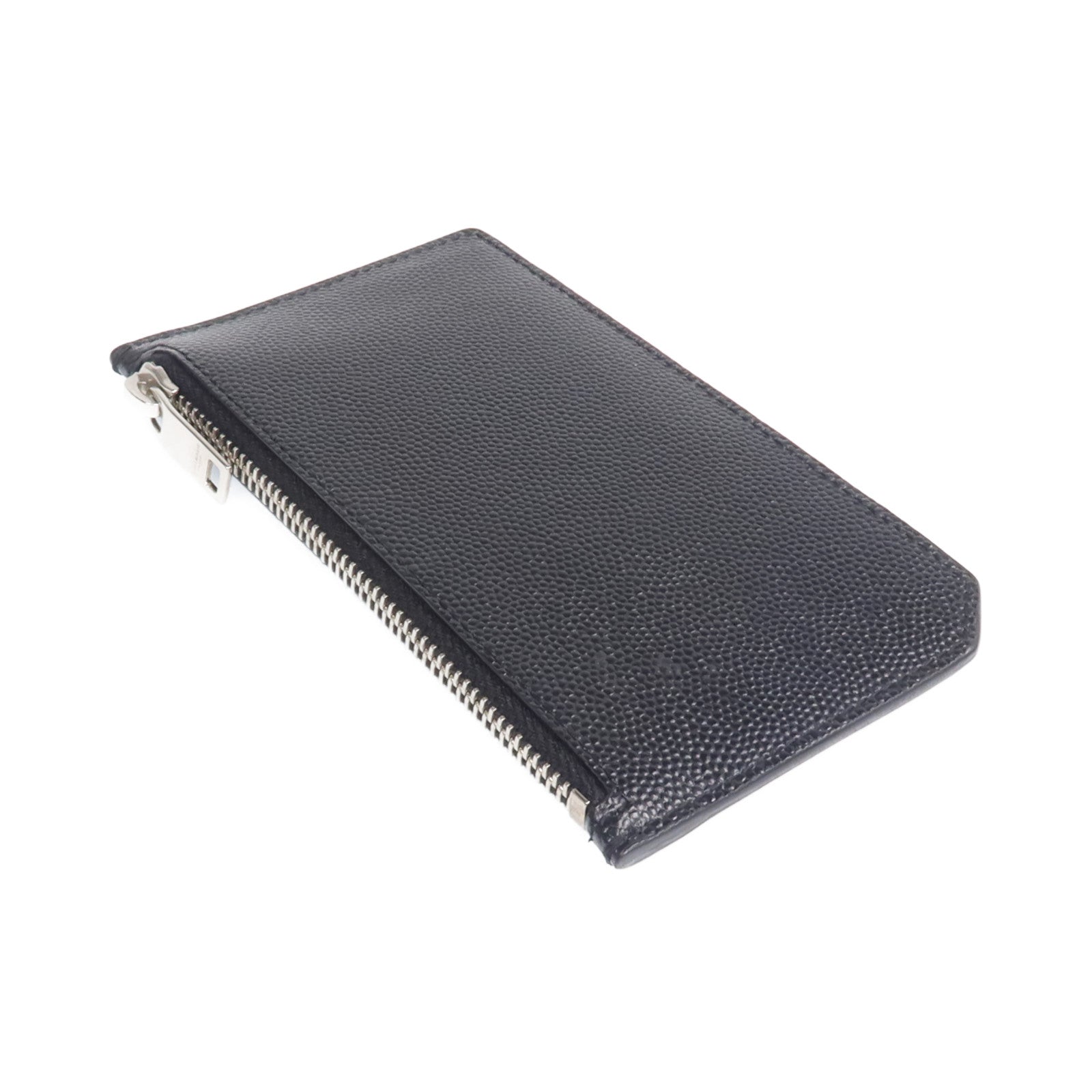 SAINT LAURENT 牛皮皮革Card Case銀扣卡片套