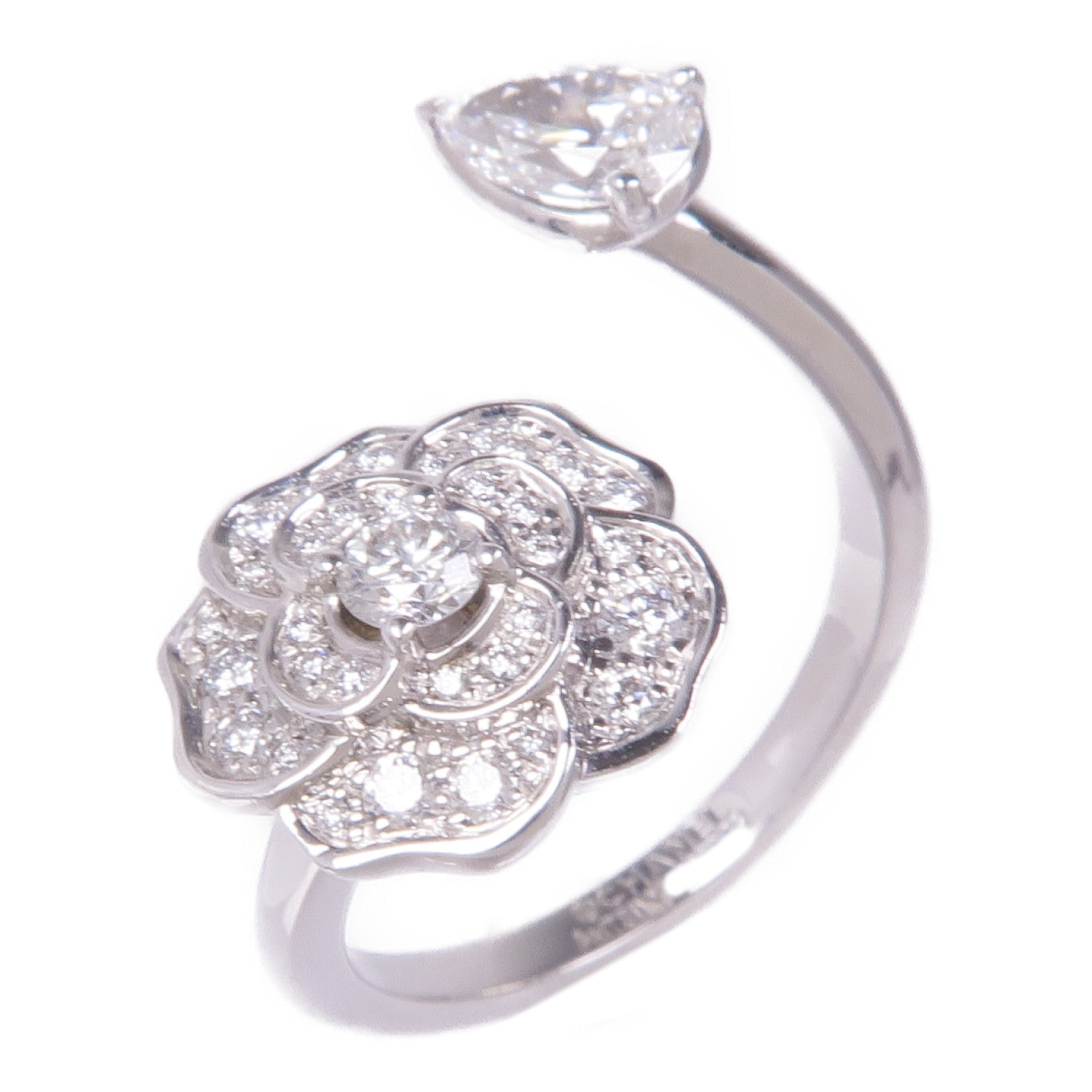CHANEL 18K白金Cameila Precieux Ring鑽石戒指Chanel#52/US#6