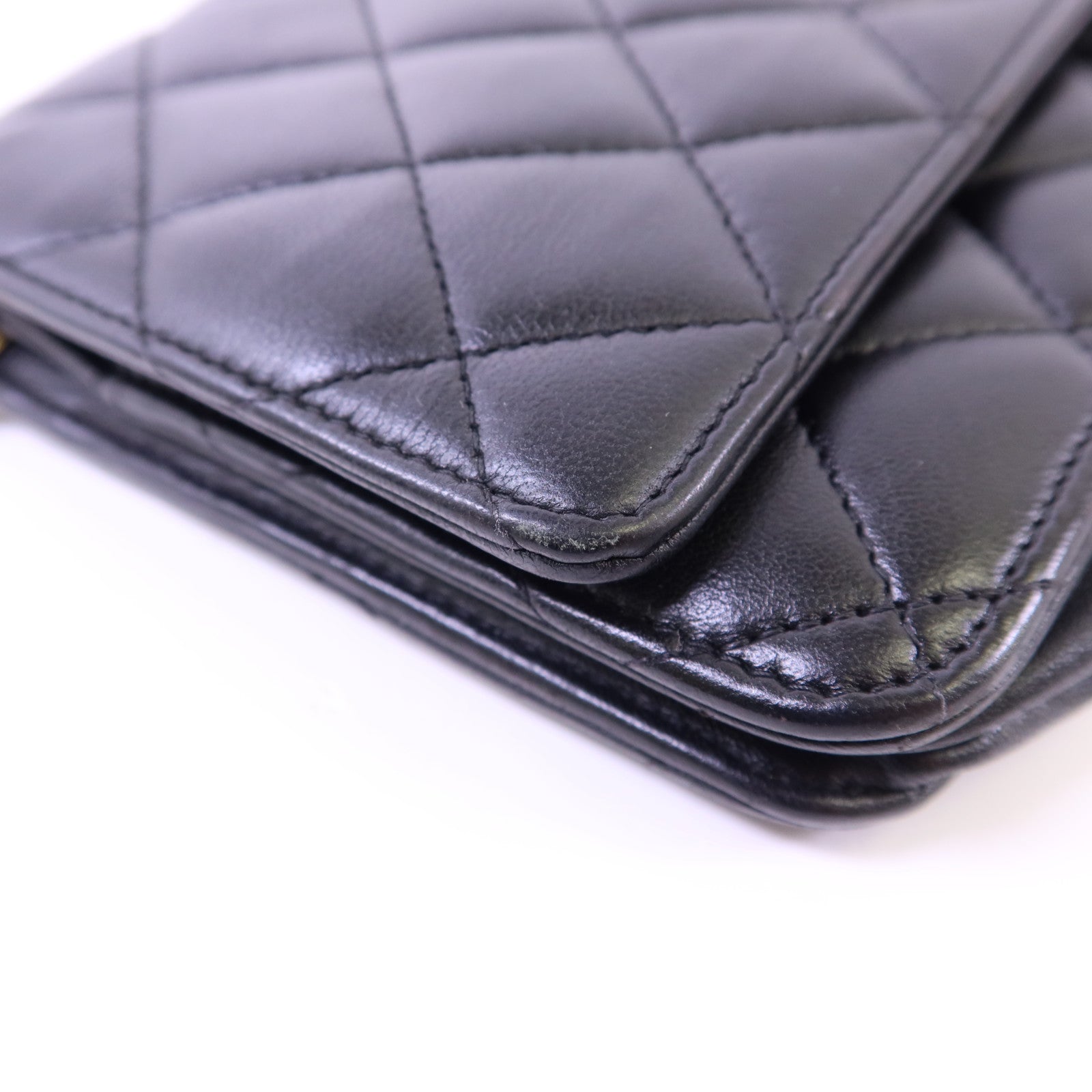 CHANEL 羊皮皮革WOC Wallet On Chain金扣鏈帶肩背袋