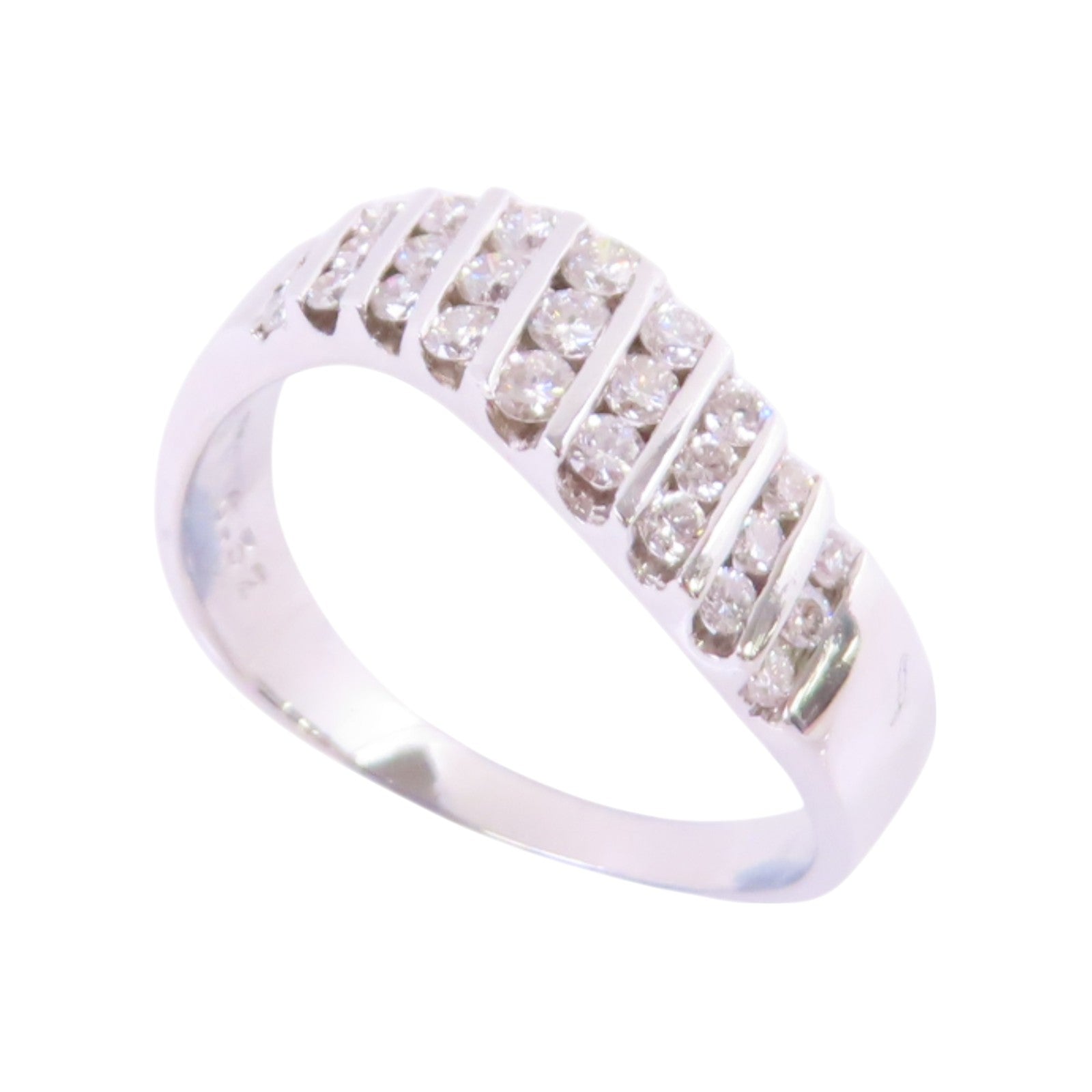 JEWELRY 18K白金/鑽石Diamond Ring戒指US#7.75