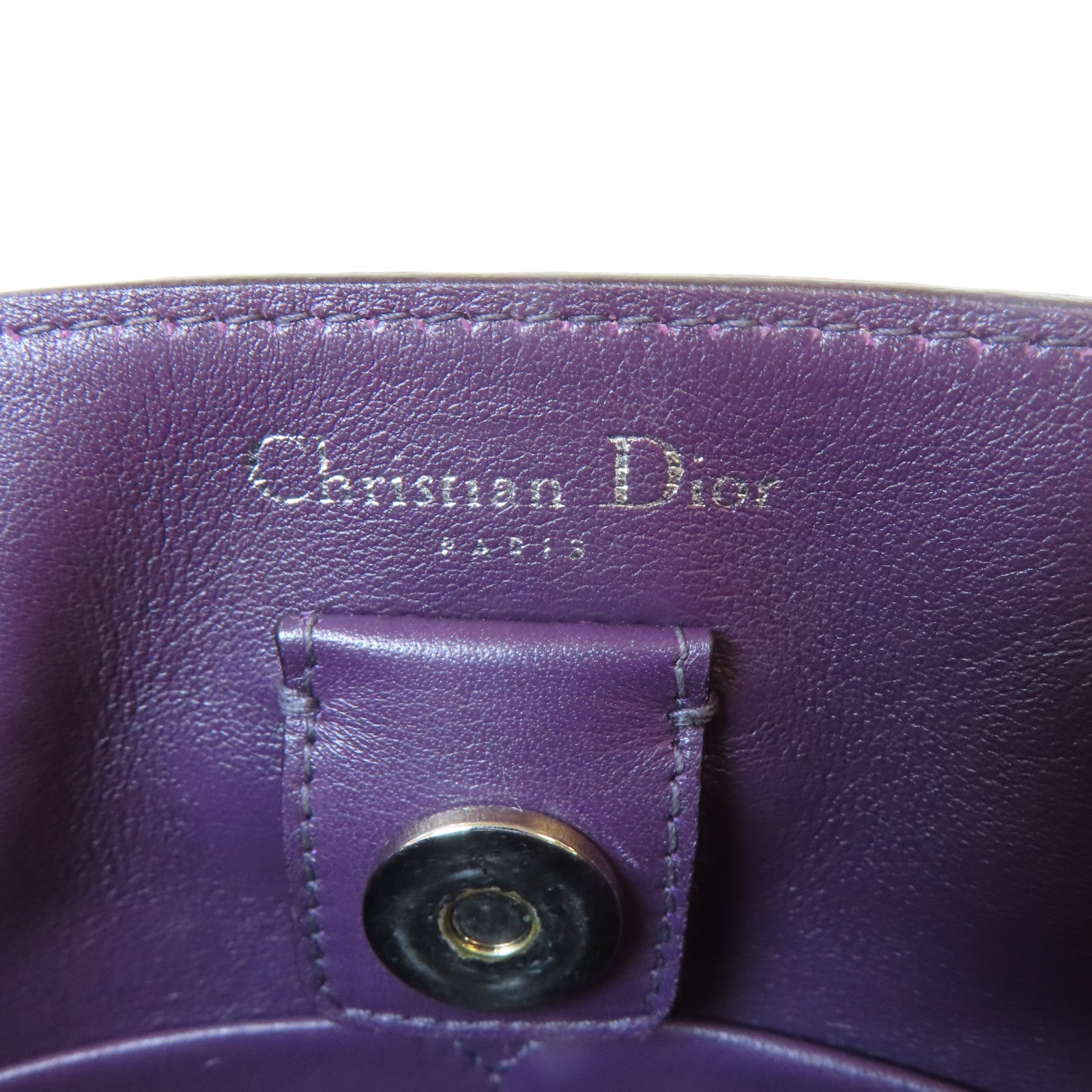 Dior 牛皮皮革Diorissimo銀扣手挽肩背兩用袋粉紅色