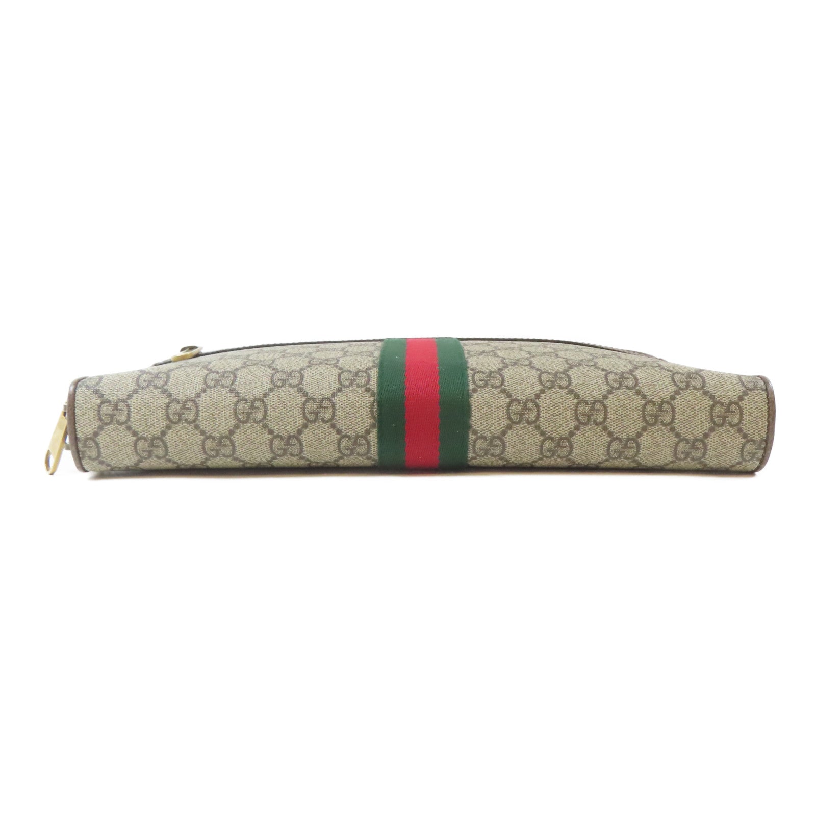 GUCCI 塗層帆布Shoulder Bag金扣肩背袋啡色