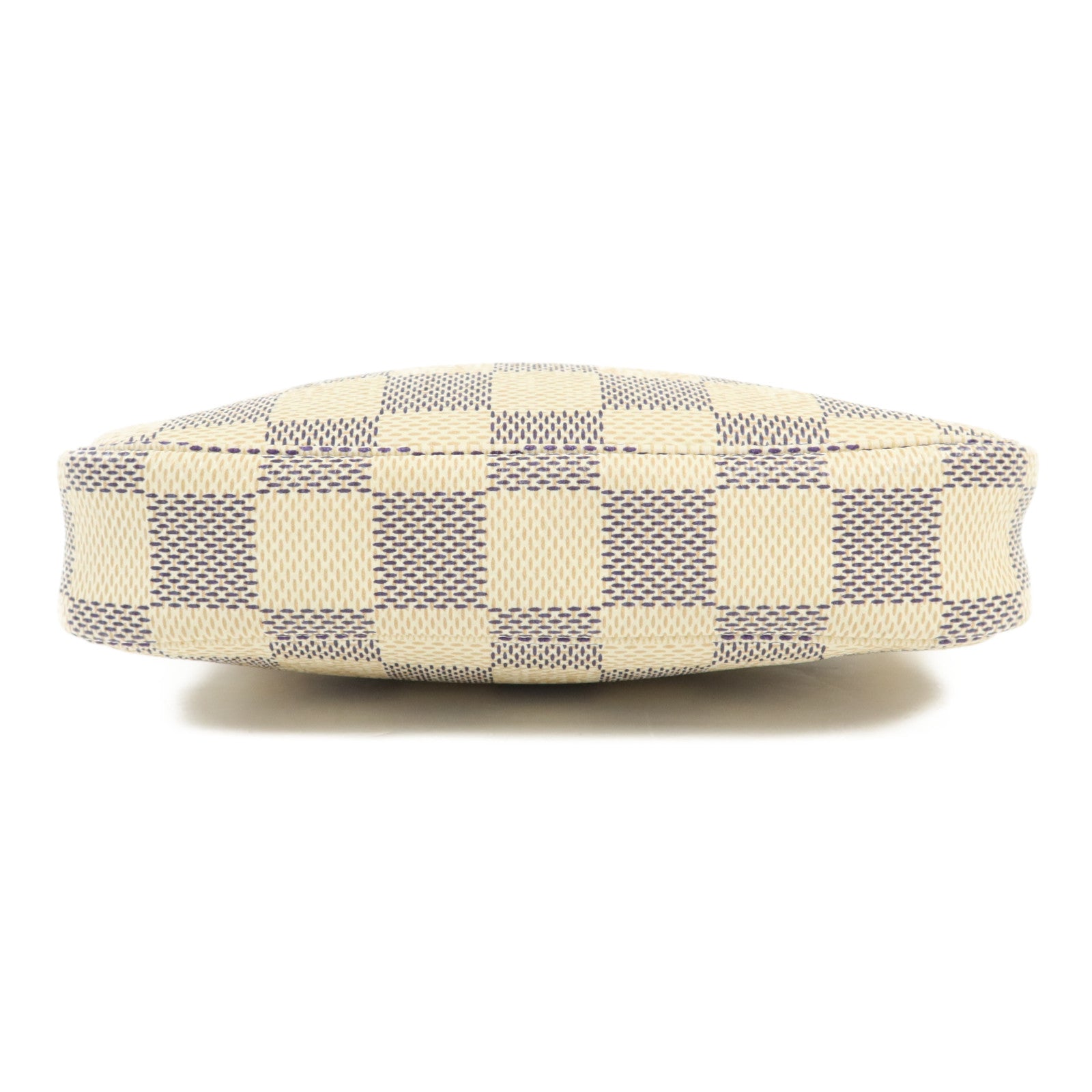 LOUIS VUITTON Damier Azur Mini Pochette Accessories金扣鏈帶手挽袋