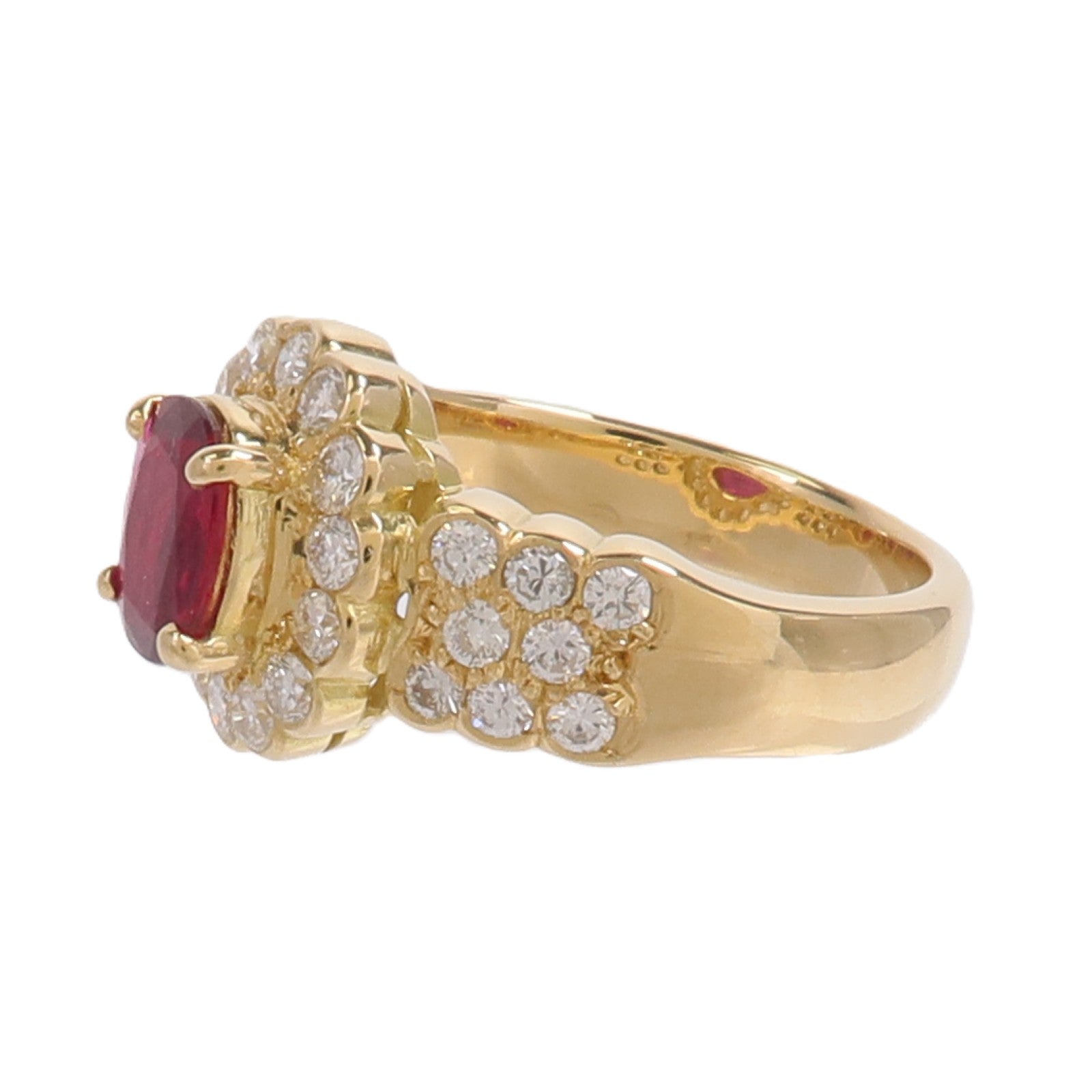 JEWELRY 18K黃金Ruby Diamond Ring紅寶石/鑽石戒指
