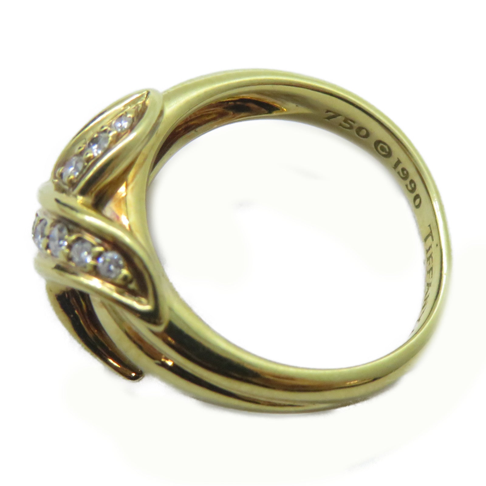 TIFFANY＆CO 18K黃金Diamond Ring鑽石戒指US#5