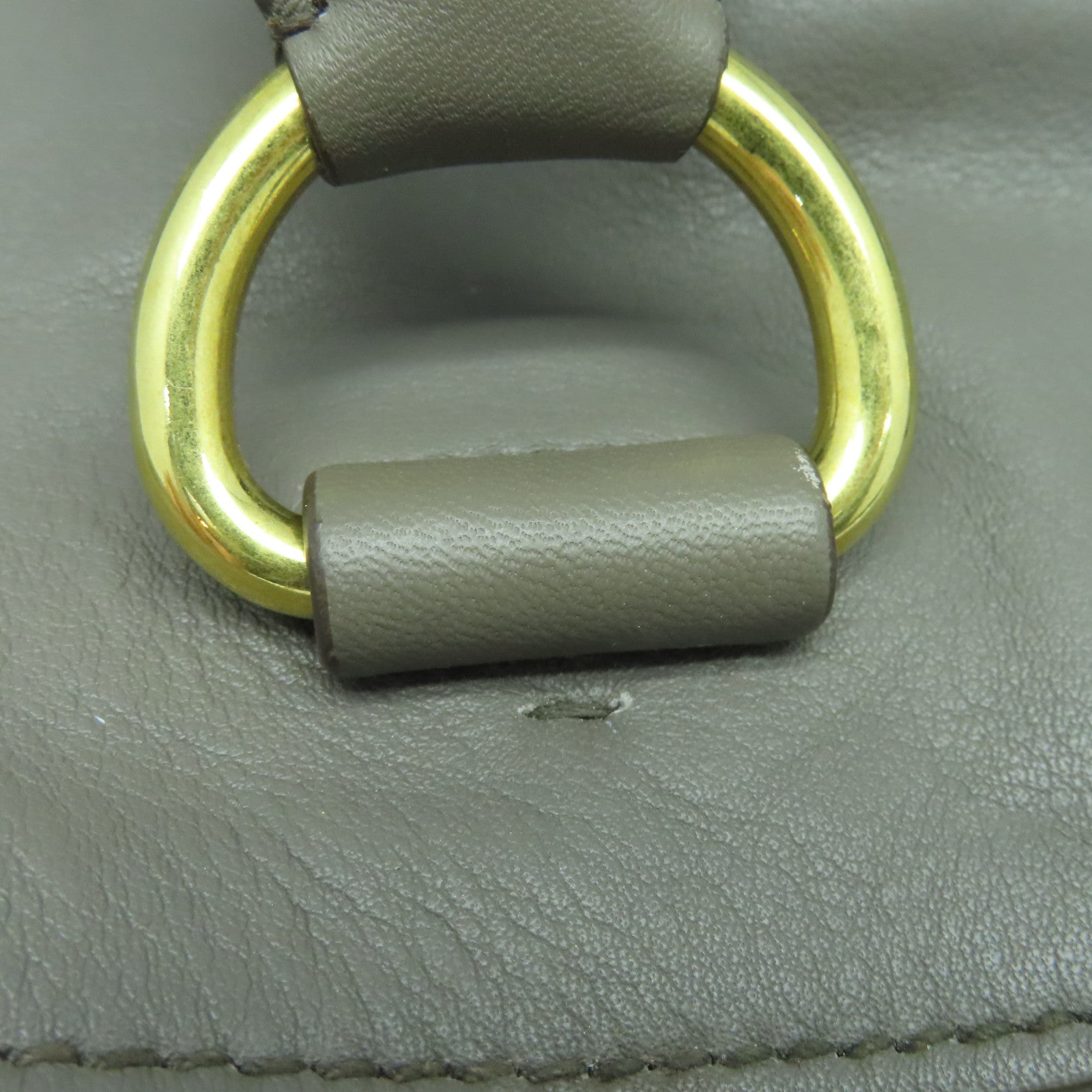 PRADA Cowhide Leather 2way Shoulder Bag Gold Buckle Handle Shoulder Bag Brown