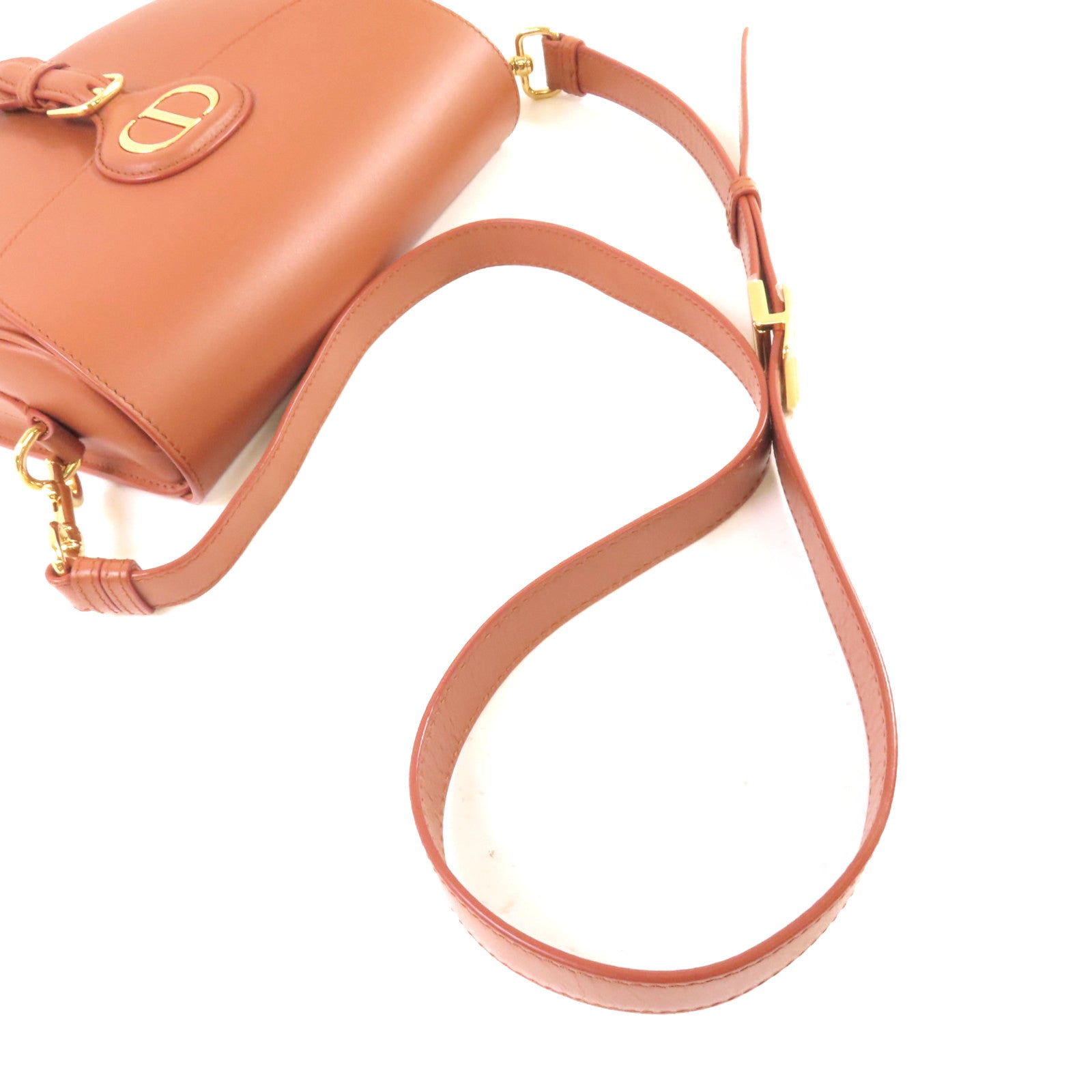 Dior 牛皮皮革Bobby Shoulder Bag金扣肩背袋啡色