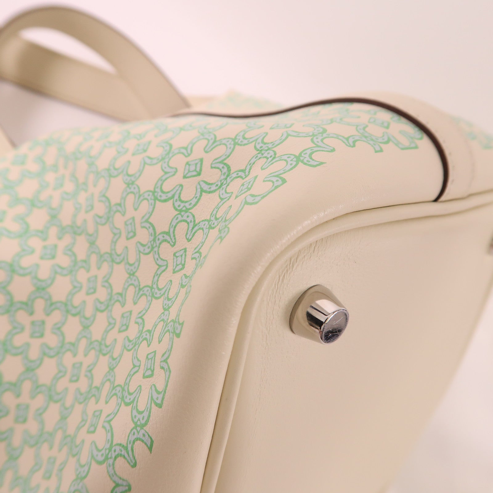 HERMES Swift皮革Lucky Daisy Picotin PM銀扣手挽袋Nata