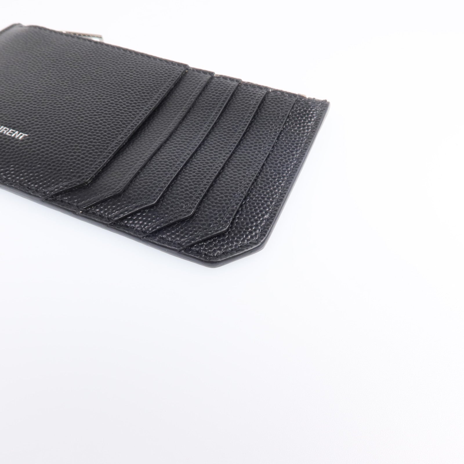 SAINT LAURENT 牛皮皮革Card Case銀扣卡片套