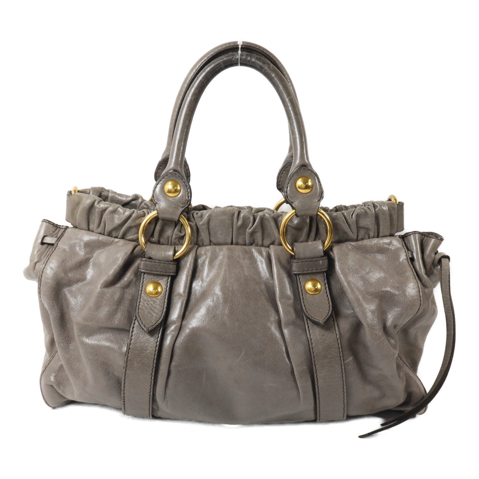 Miu Miu 牛皮皮革2 Way Shoulder手挽肩背兩用袋