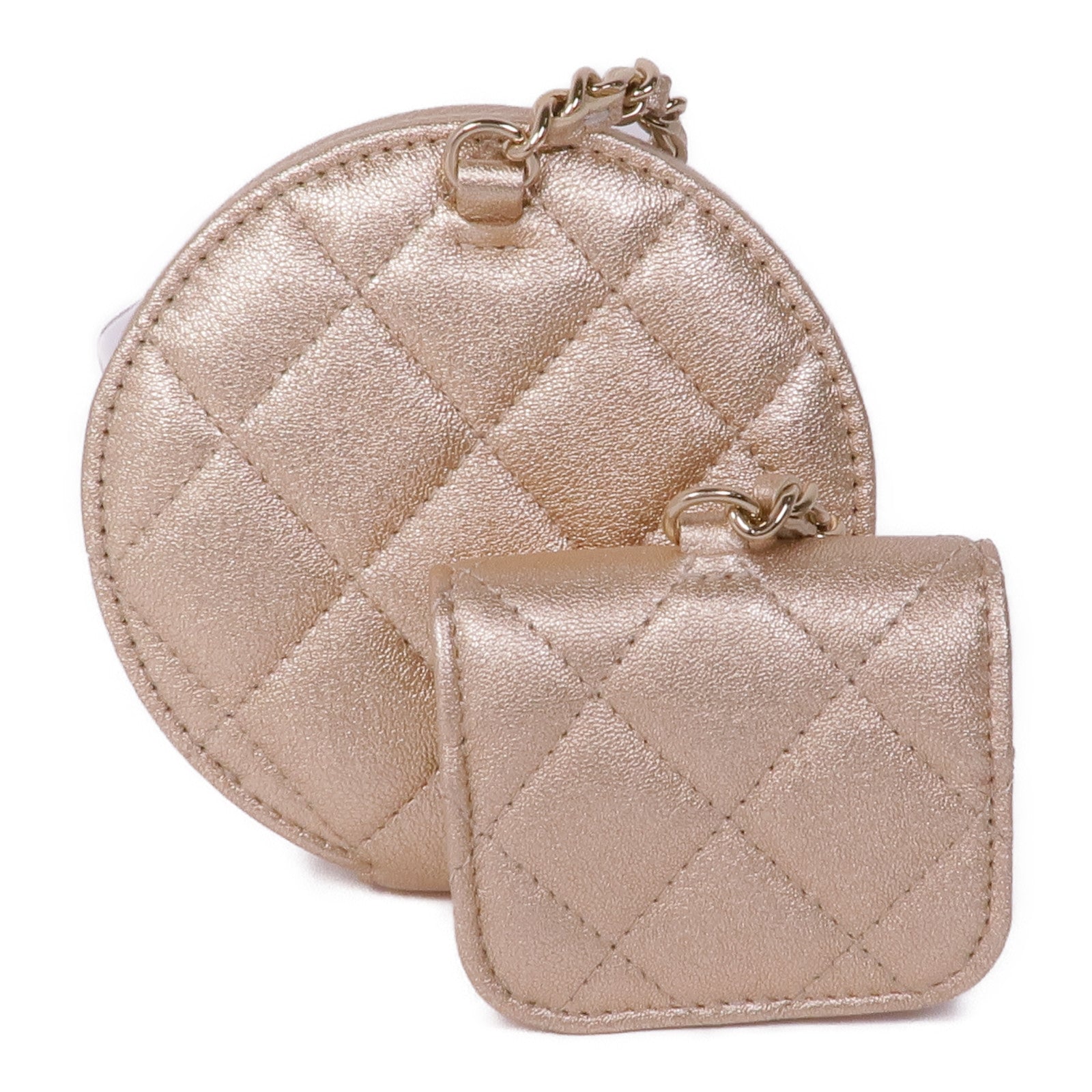 CHANEL 【激減優惠】羊皮皮革Coin Case金扣零錢包