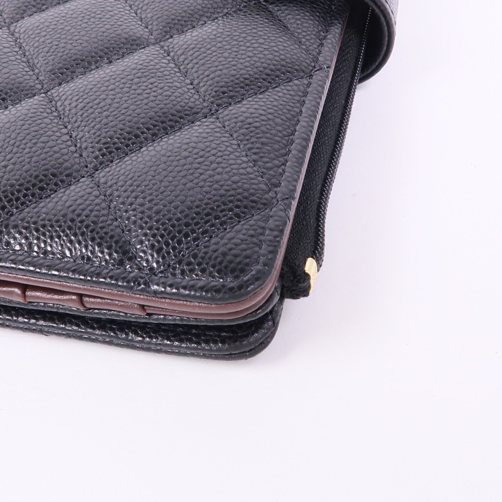 CHANEL 牛皮皮革Long Wallet金扣長錢包