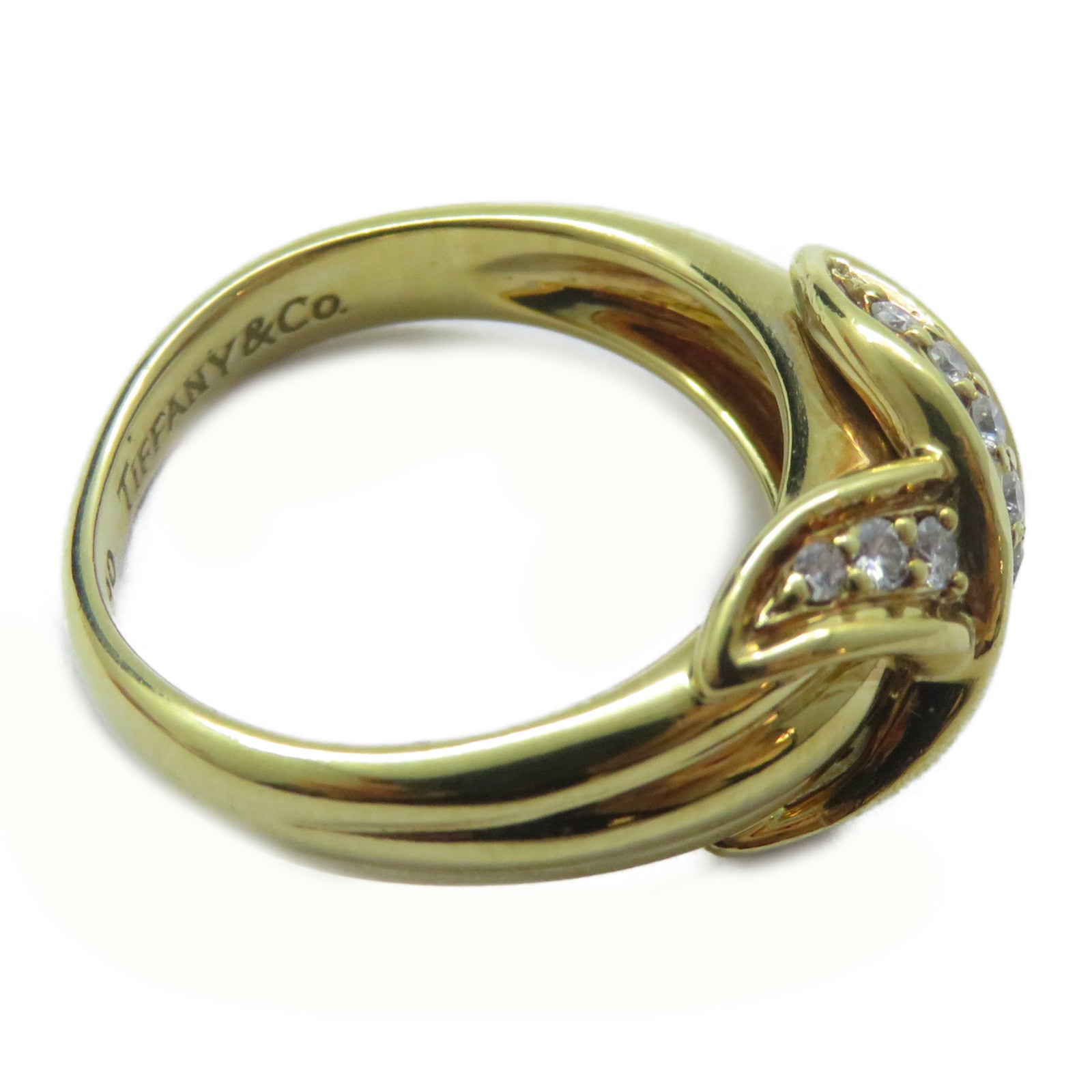 TIFFANY＆CO 18K黃金Diamond Ring鑽石戒指US#5