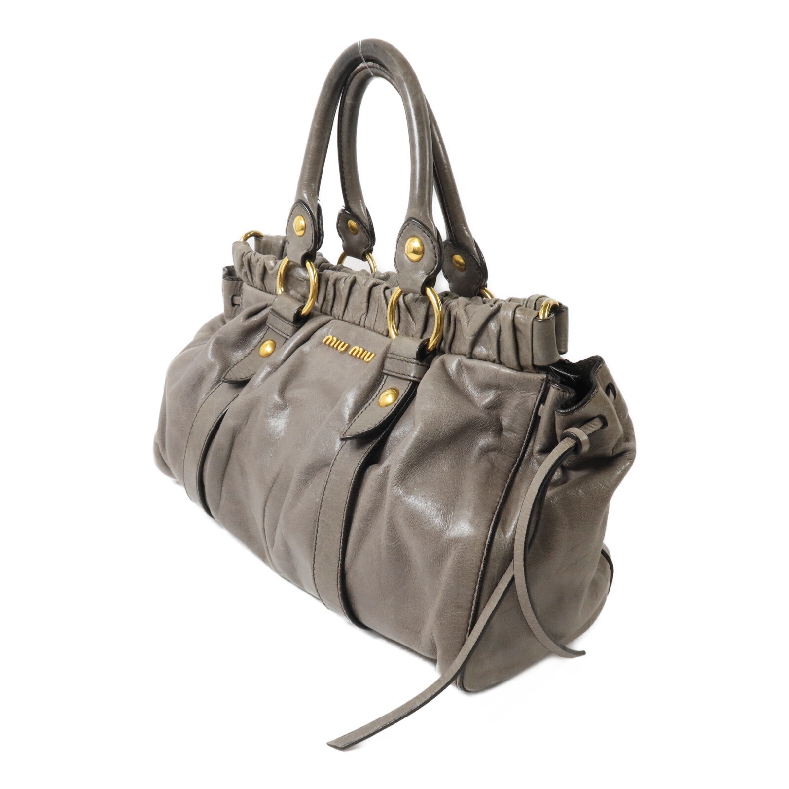 Miu Miu 牛皮皮革2 Way Shoulder手挽肩背兩用袋