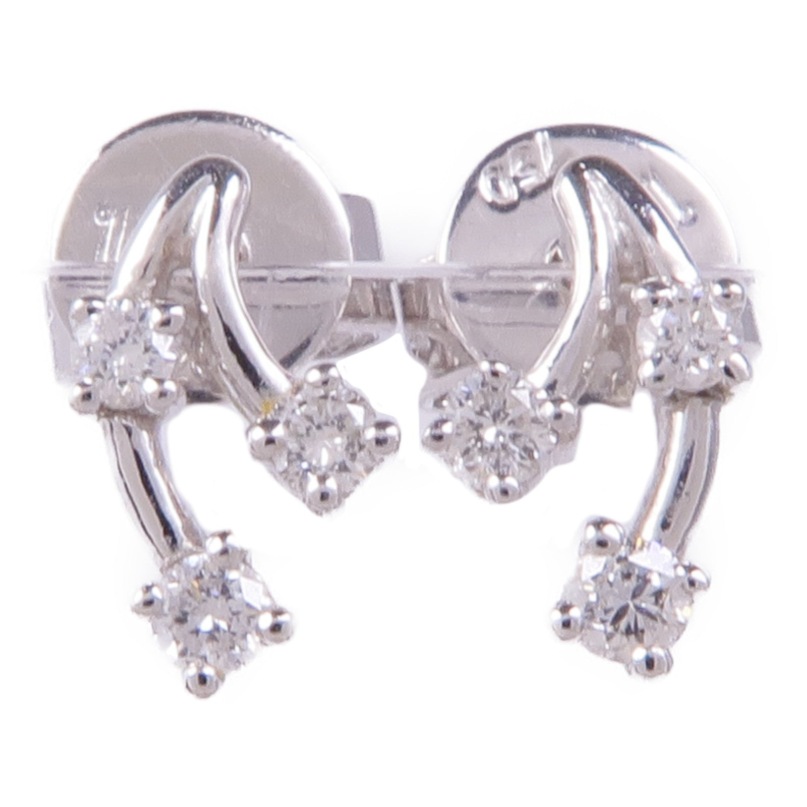 JEWELRY Diamond Earrings 18K White Gold