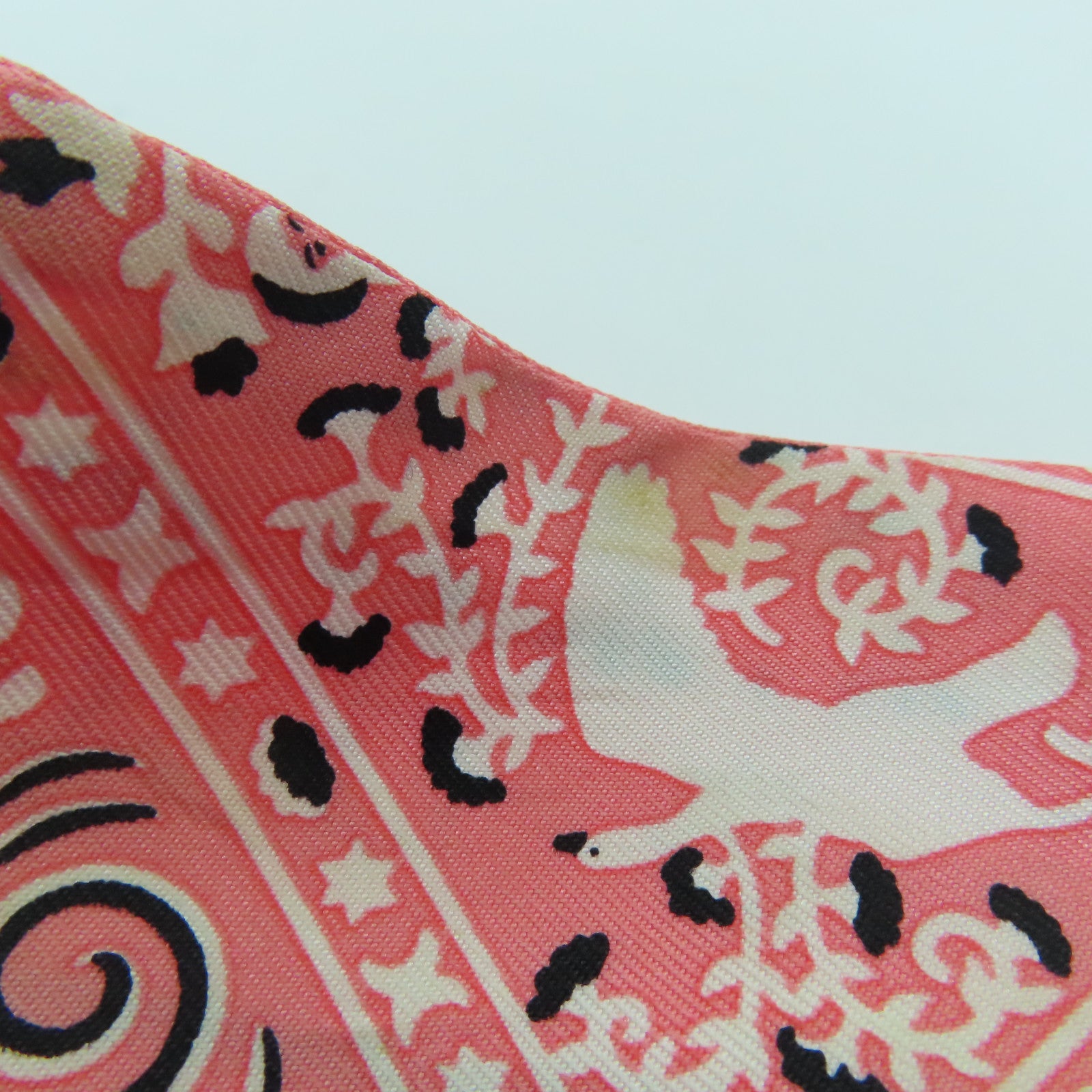 HERMES 絲質Twilly絲巾粉紅色