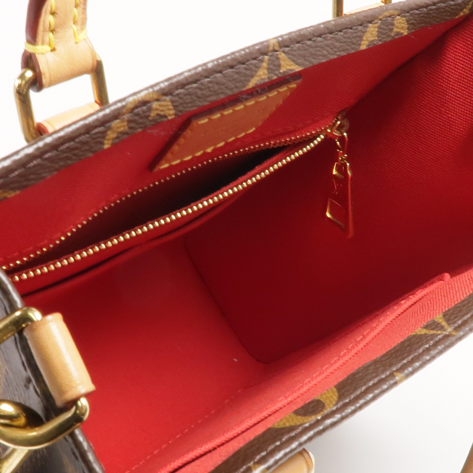 LOUIS VUITTON Monogram Sac Plat BB金扣手挽肩背兩用袋