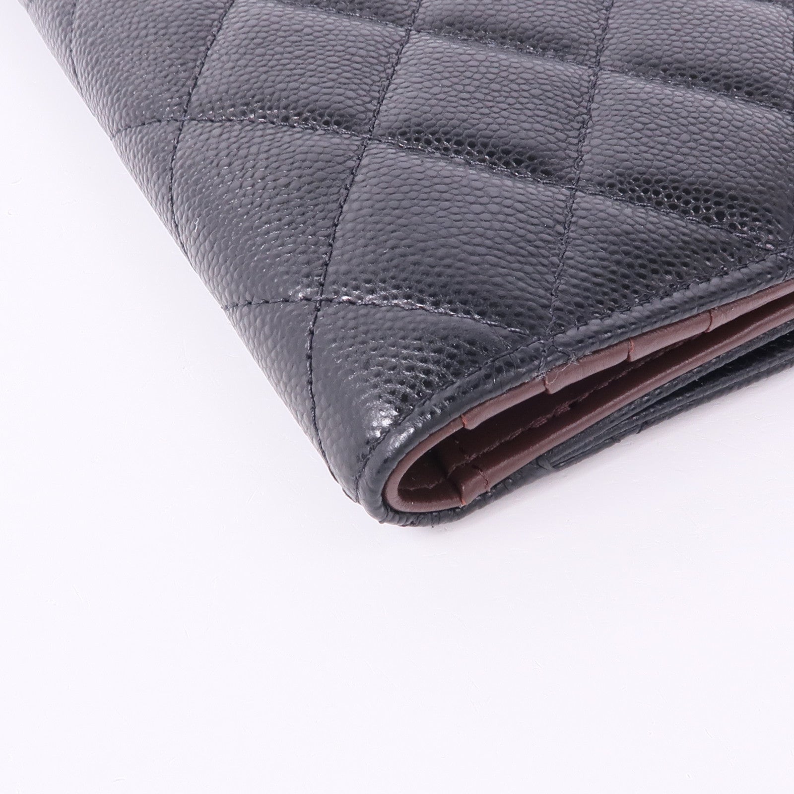 CHANEL 牛皮皮革Long Wallet金扣長錢包